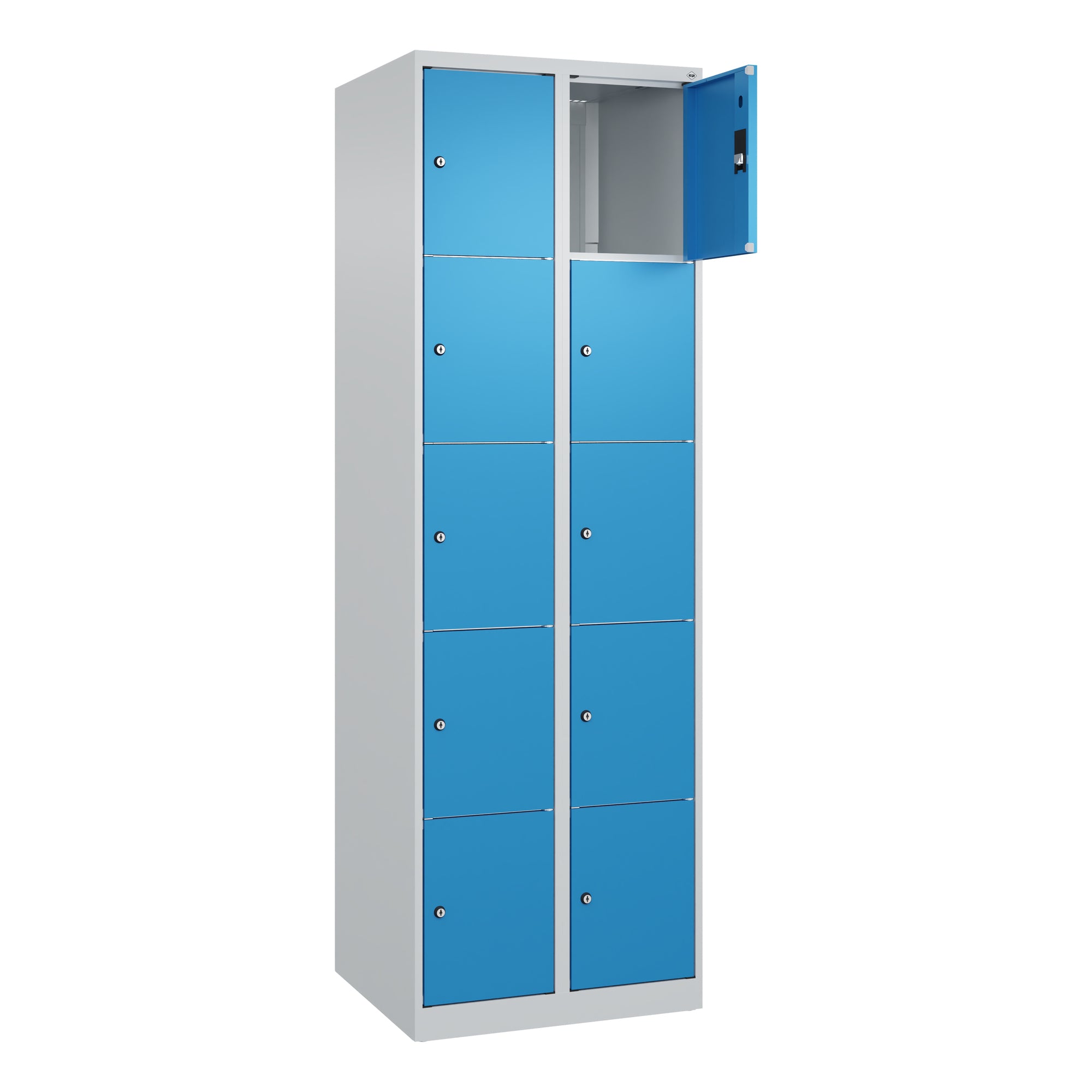 C+P SchließfSchr Classic PLUS 2x5Fä 1850x600x500 lgr/lbl