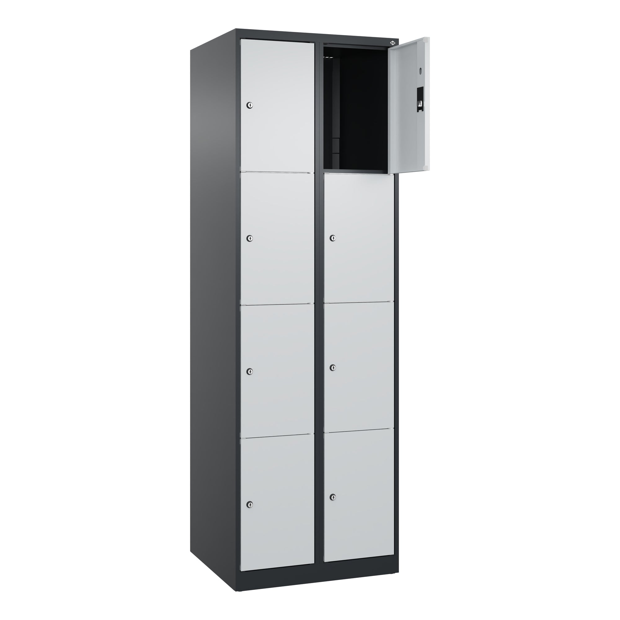 C+P SchließfSchr Classic PLUS 2x4Fä 1850x600x500 sgr