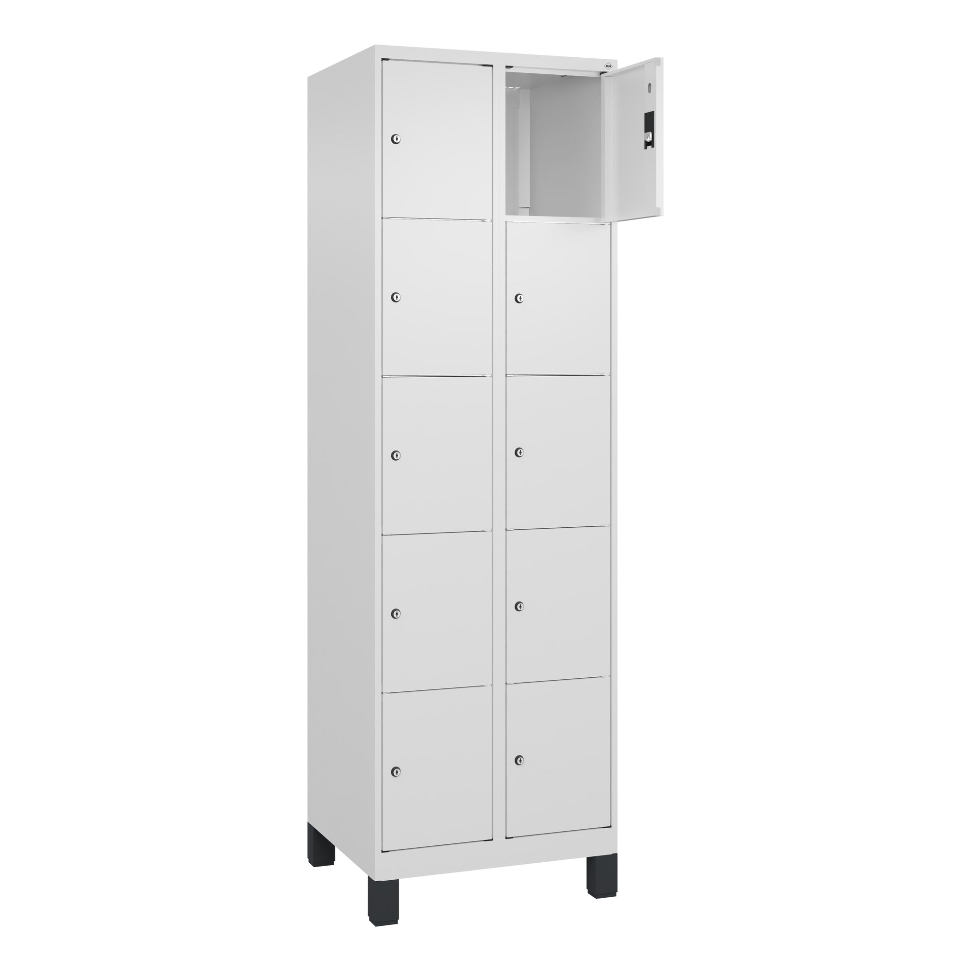 C+P Schließfachschrank 2x5Fächer 195x60x50cm ws/ws