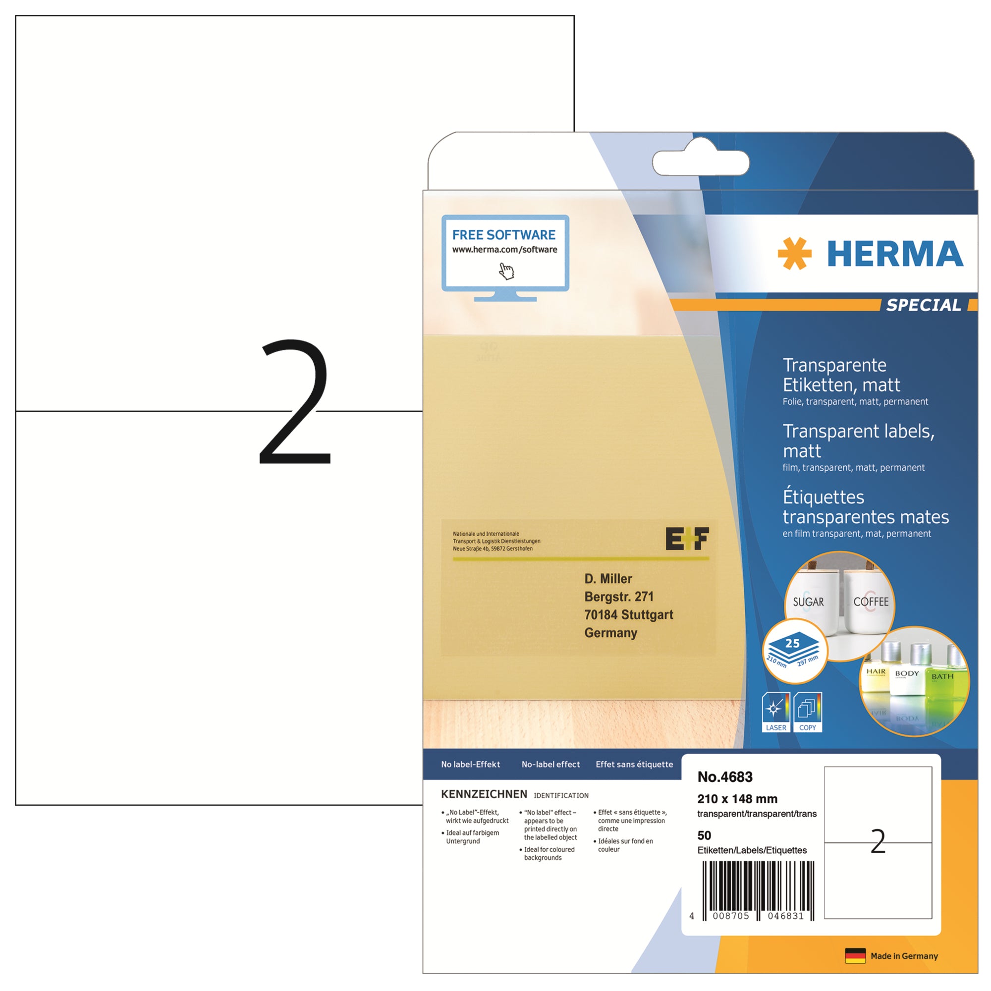 Herma Folienetikett SPECIAL, transparent