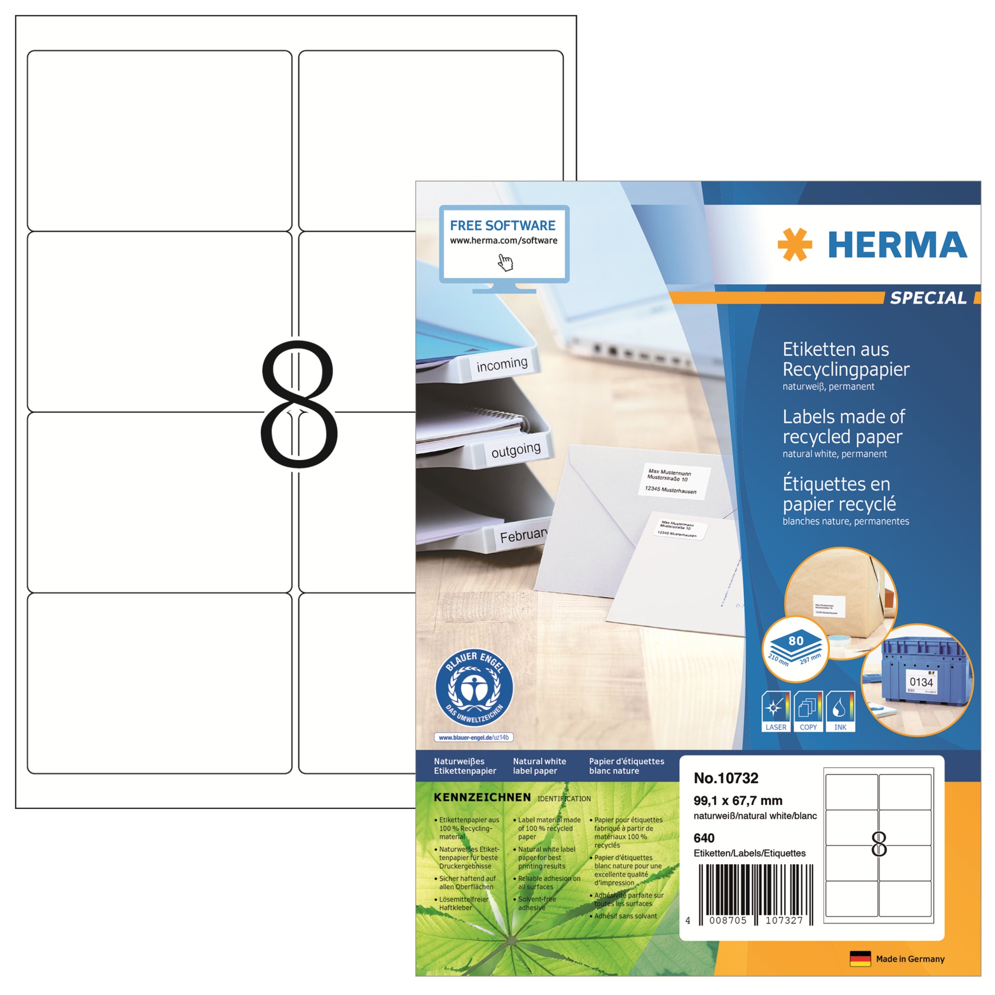 Herma Universaletikett Recycling