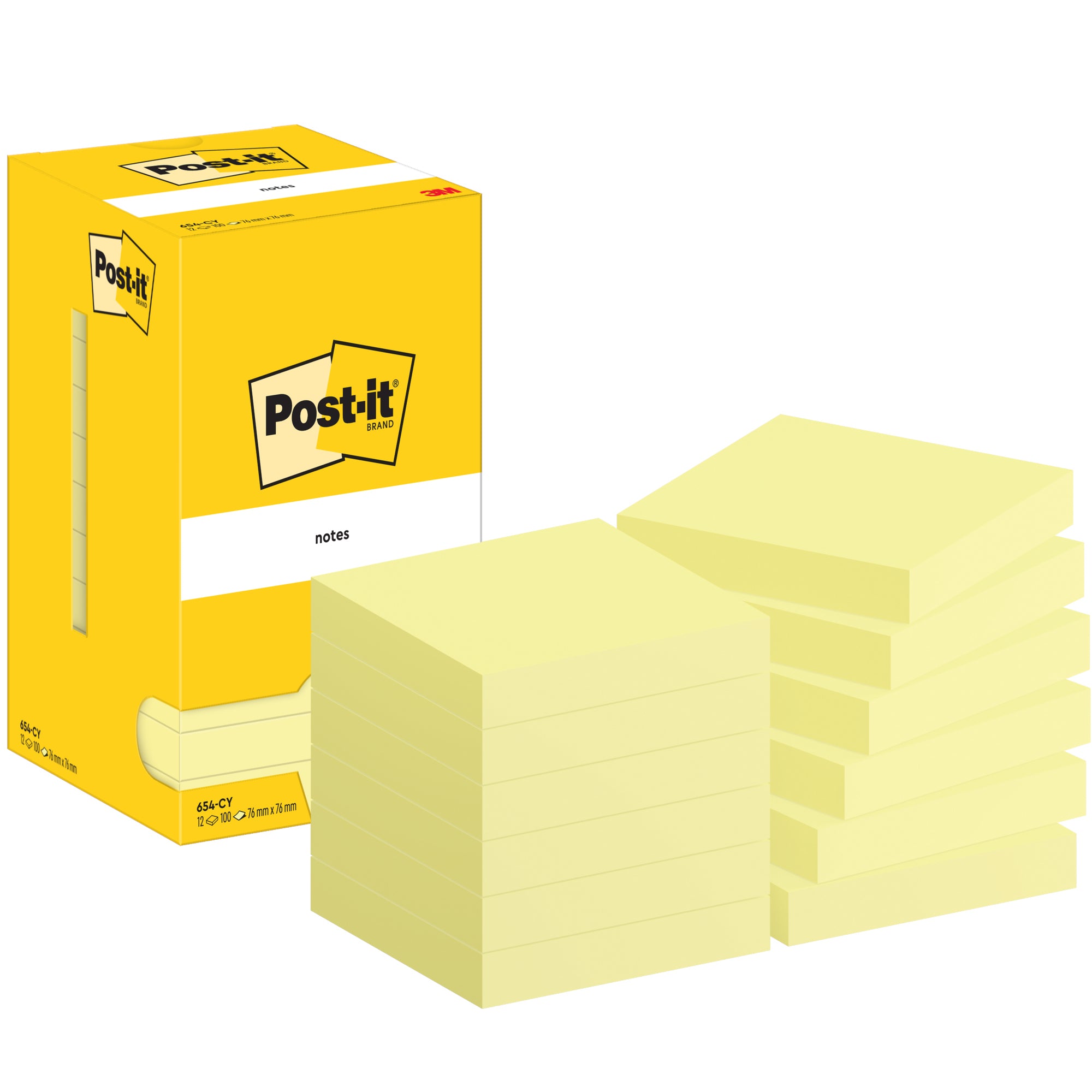 Post-it Haftnotiz Notes 76x76mm ge 12x100Bl