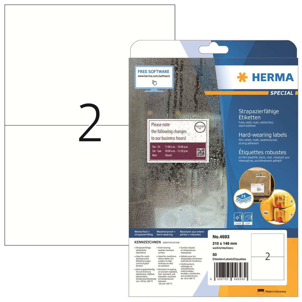 Herma Folienetikett SPECIAL, weiß