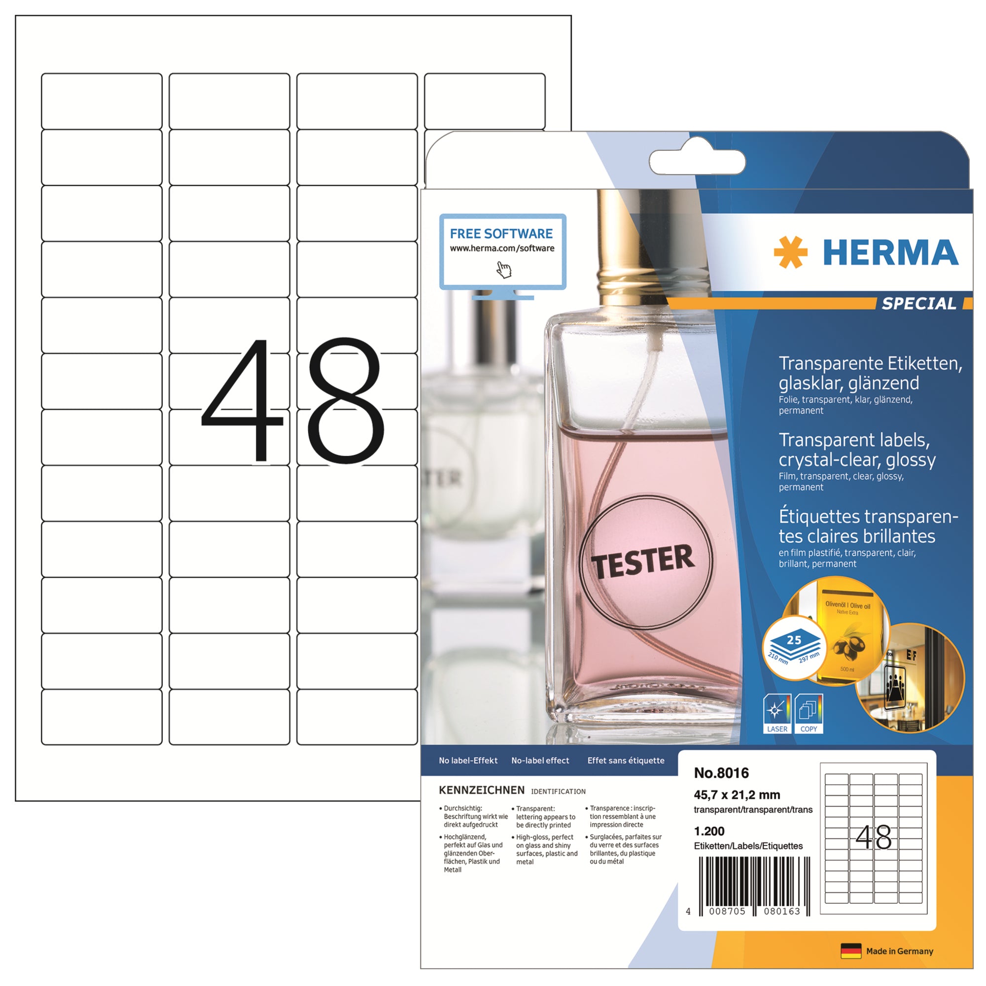 Herma Folienetikett SPECIAL, transparent