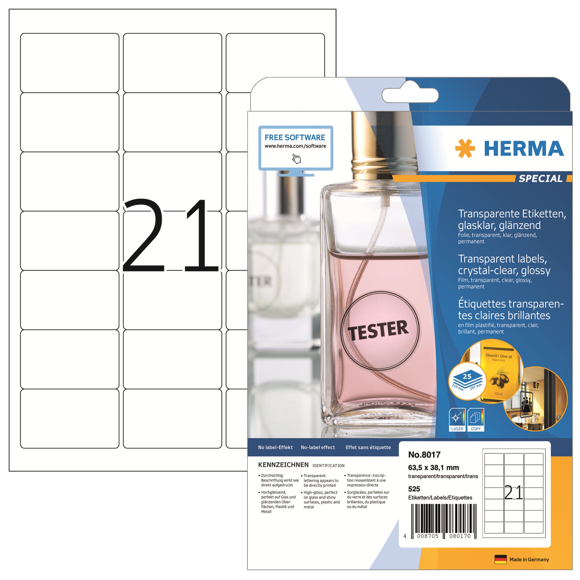 Herma Folienetikett SPECIAL, transparent