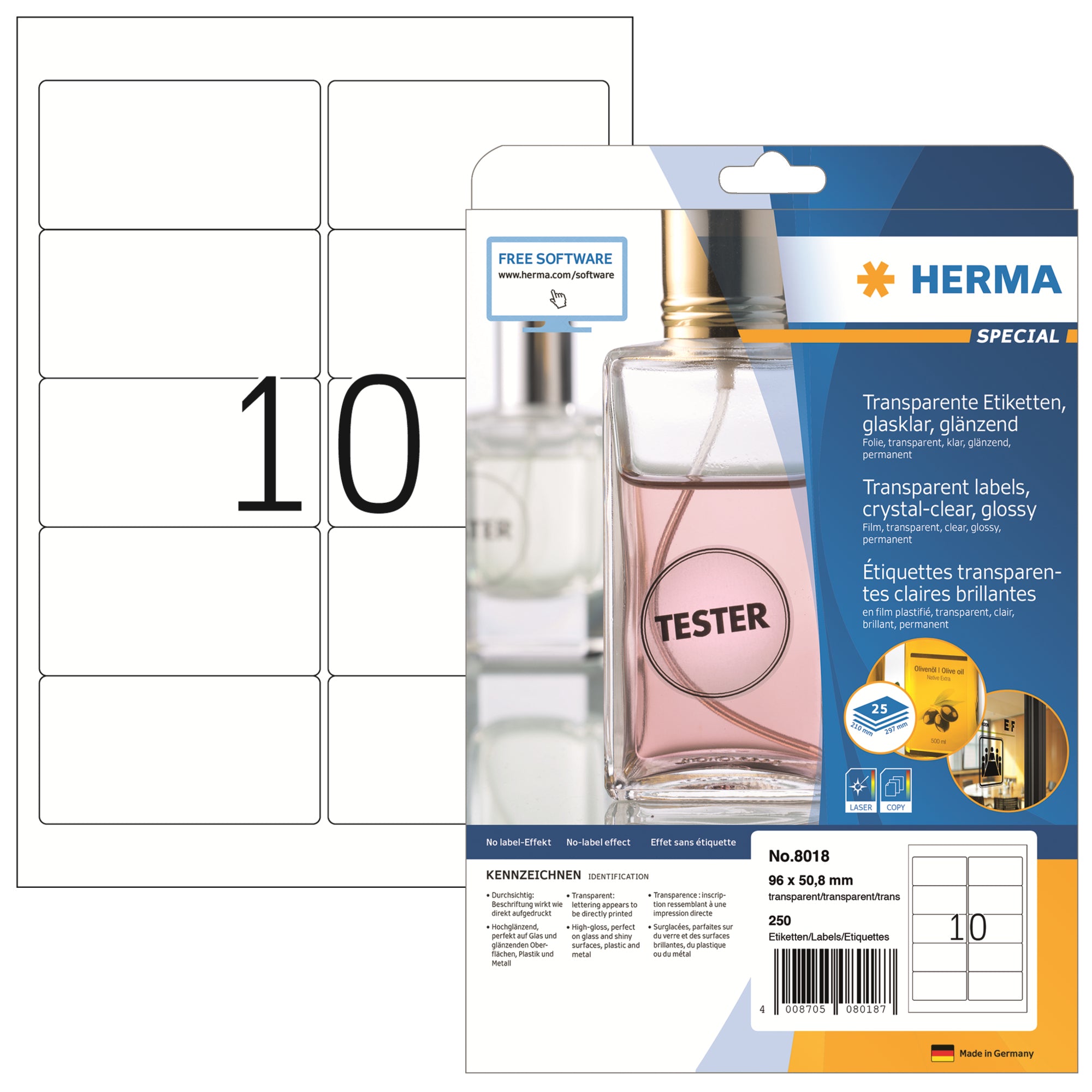 Herma Folienetikett SPECIAL, transparent