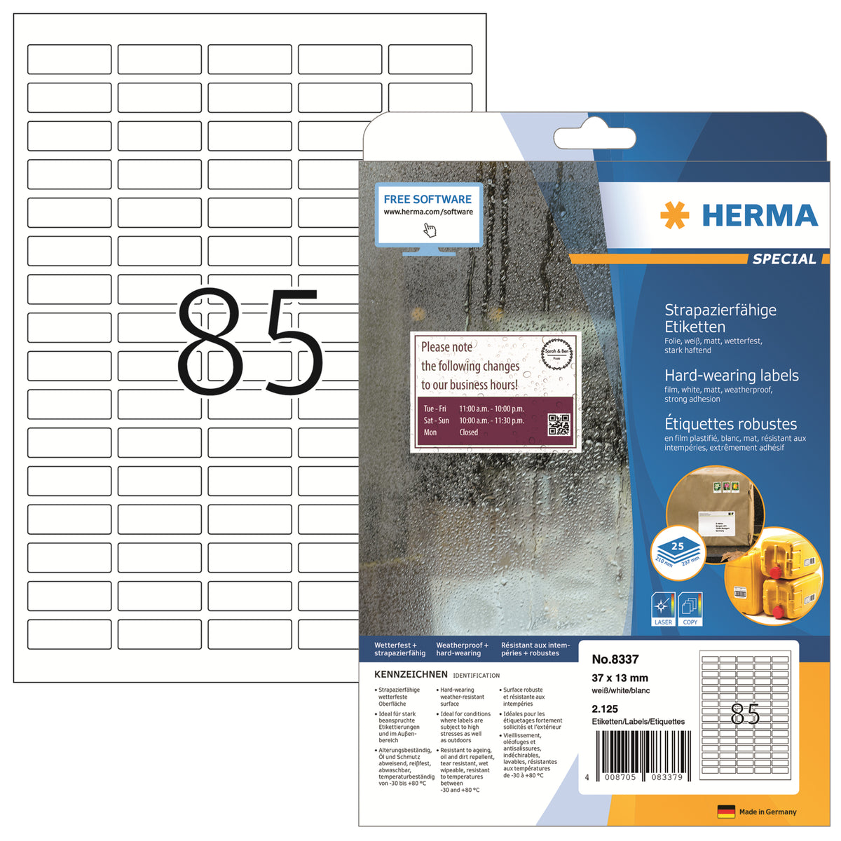 Herma Folienetikett SPECIAL, weiß