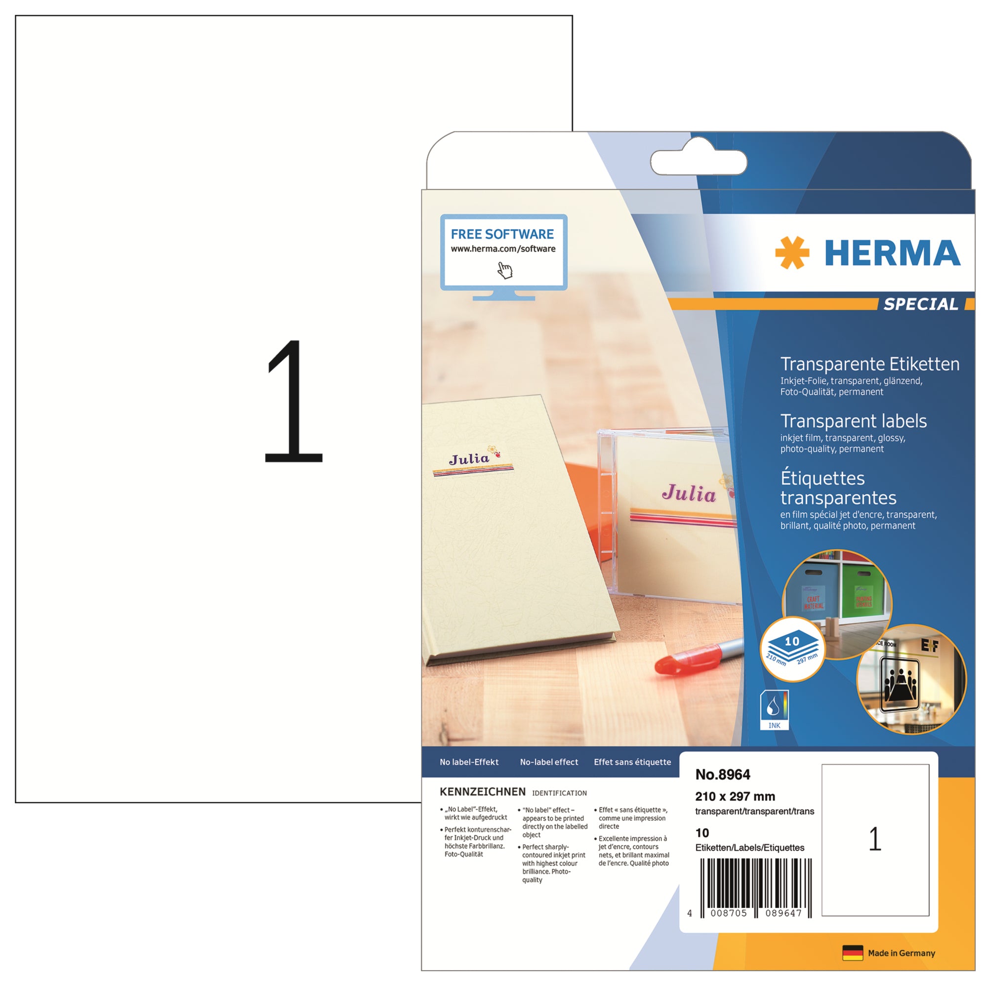 Herma Folienetikett SPECIAL, transparent