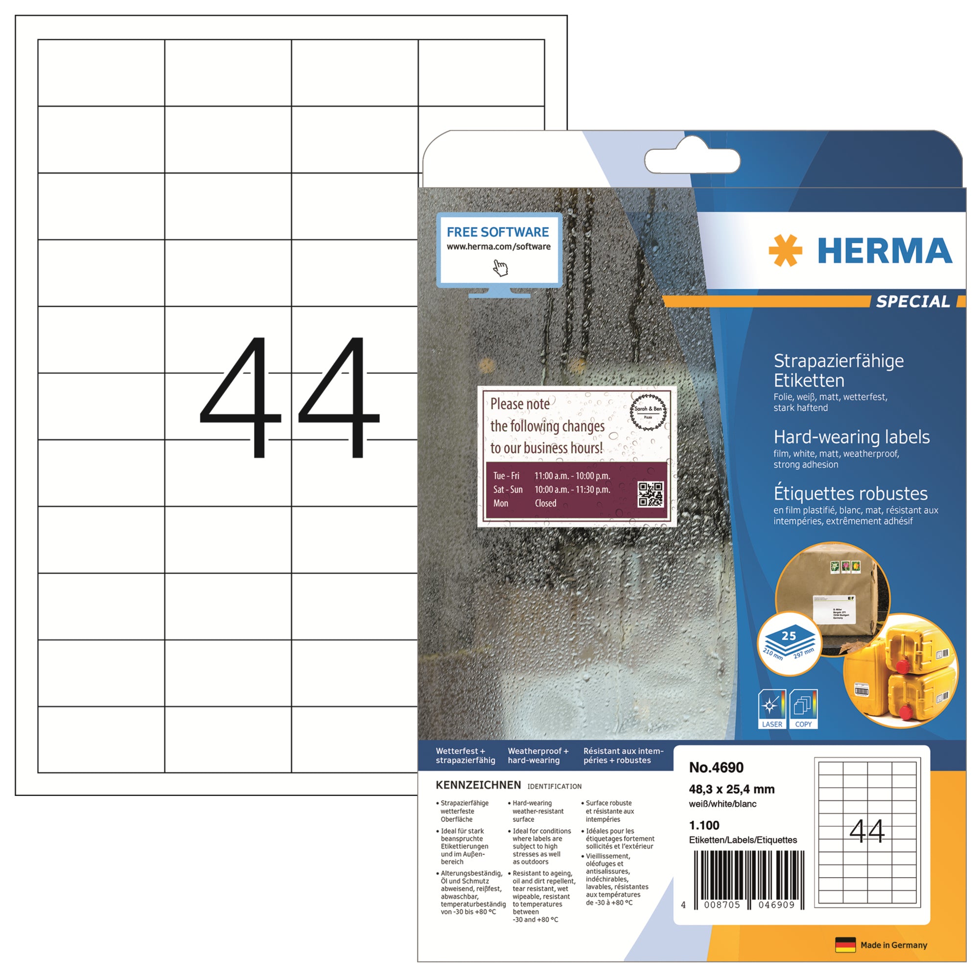 Herma Folienetikett SPECIAL, weiß