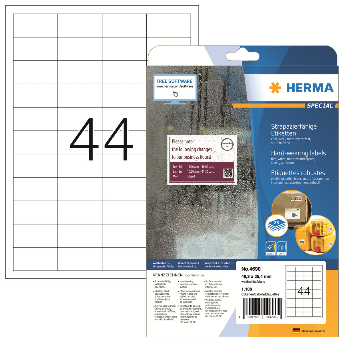 Herma Folienetikett SPECIAL, weiß