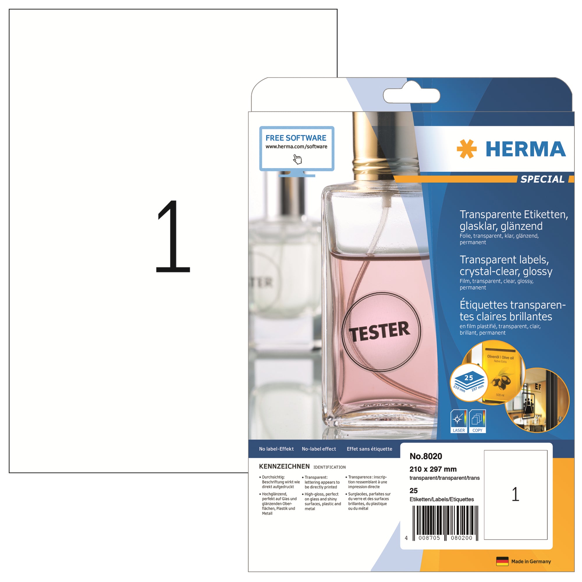 Herma Folienetikett SPECIAL, transparent