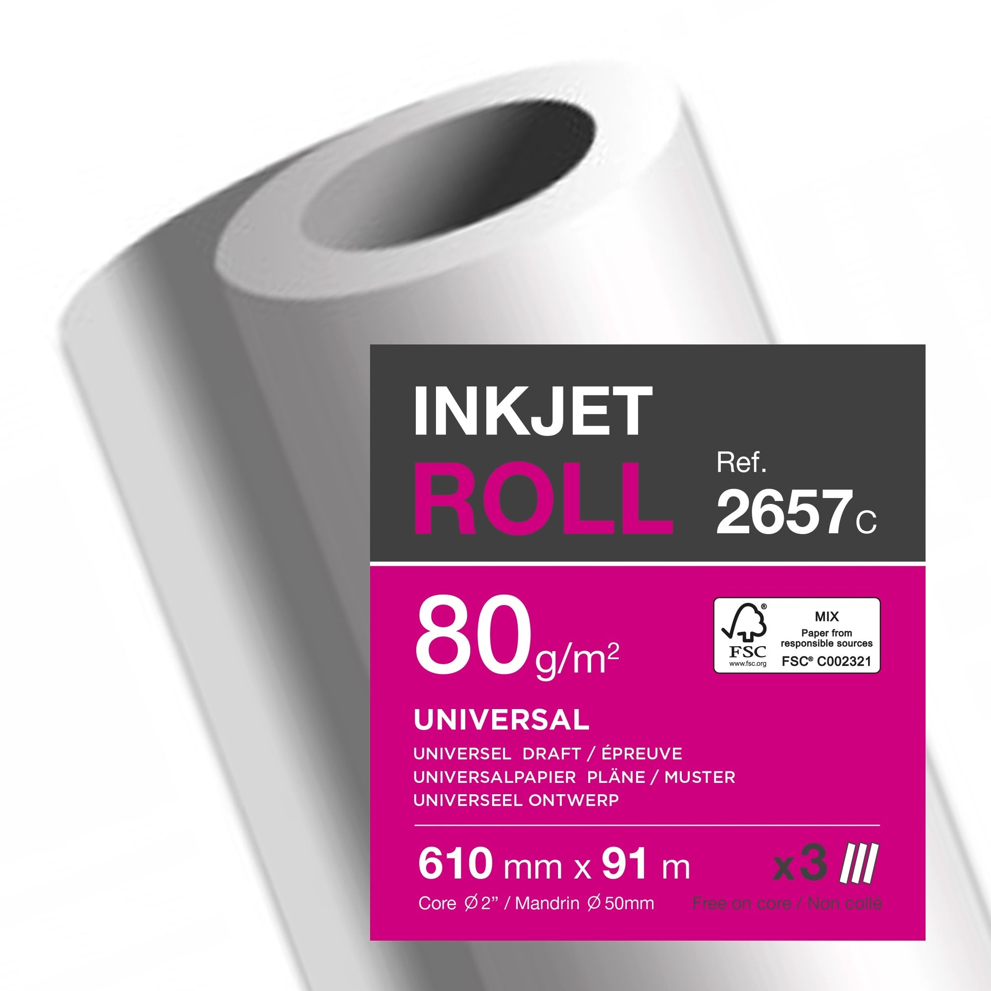 Clairefontaine Inkjetplotterpapier Inkjet Universal