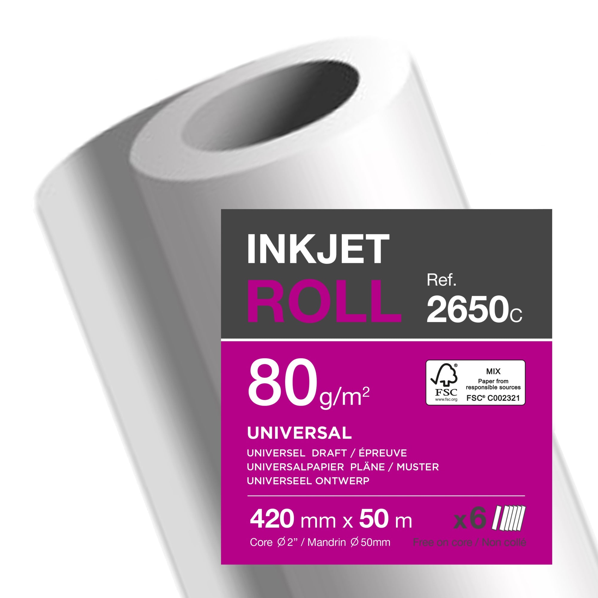 Clairefontaine Inkjetplotterpapier Inkjet Universal