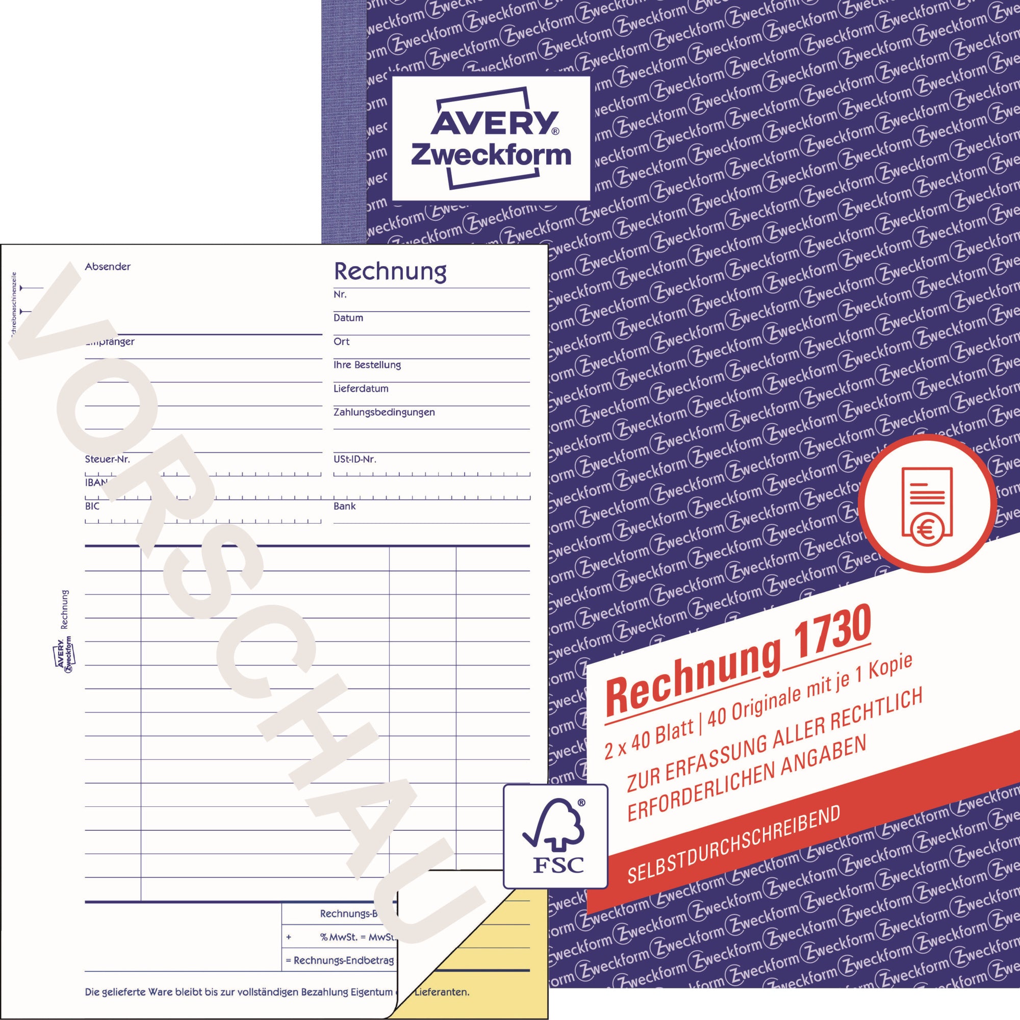Avery Rechnung 1730