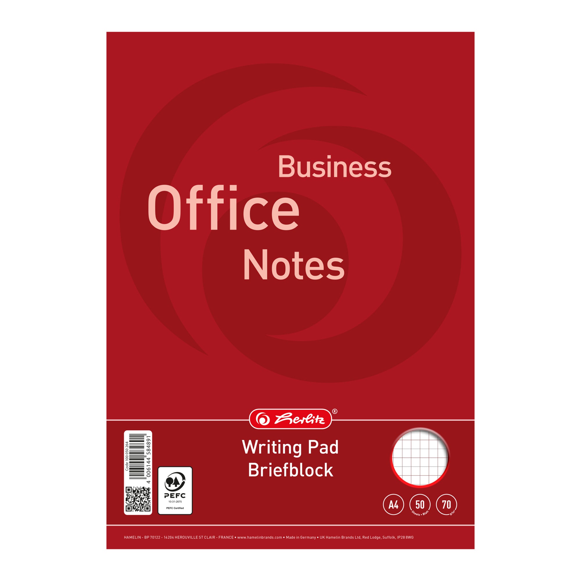 Herlitz Briefblock Business Office Notes, DIN A4