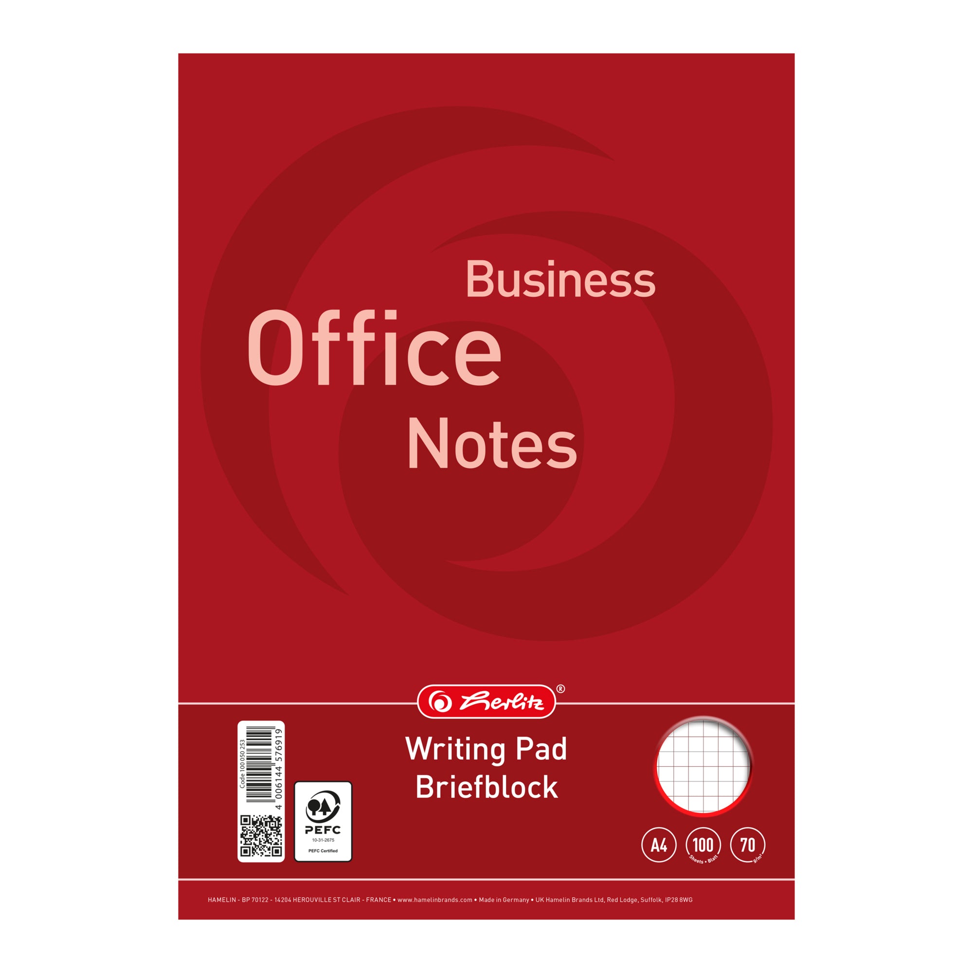 Herlitz Briefblock Business Office Notes, DIN A4