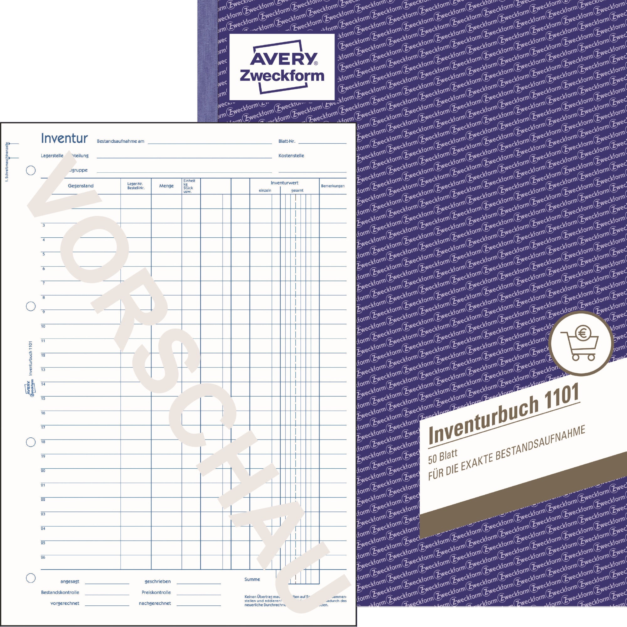 Avery Inventurbuch 1101