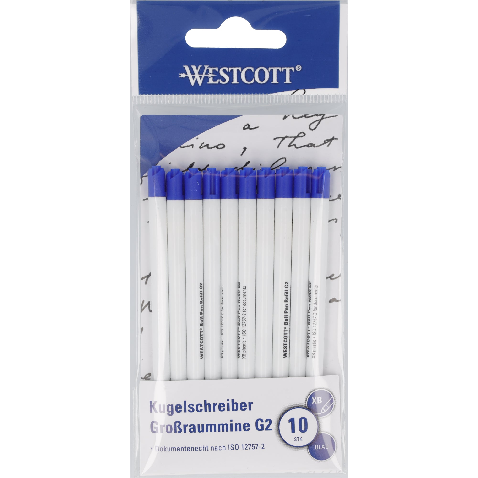 Westcott Kugelschreibermine G2 Kunststoff bl 10St.