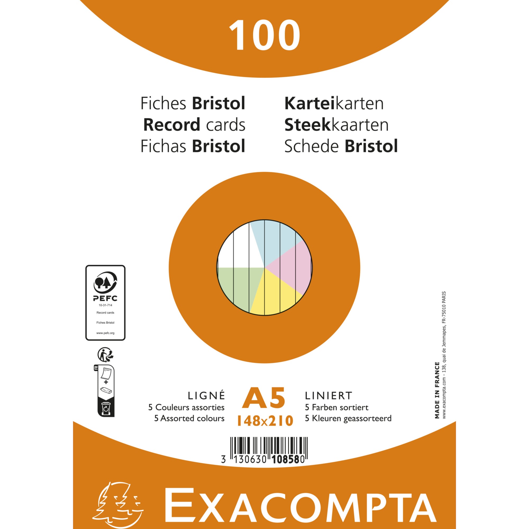Exacompta Karteikarte, DIN A5