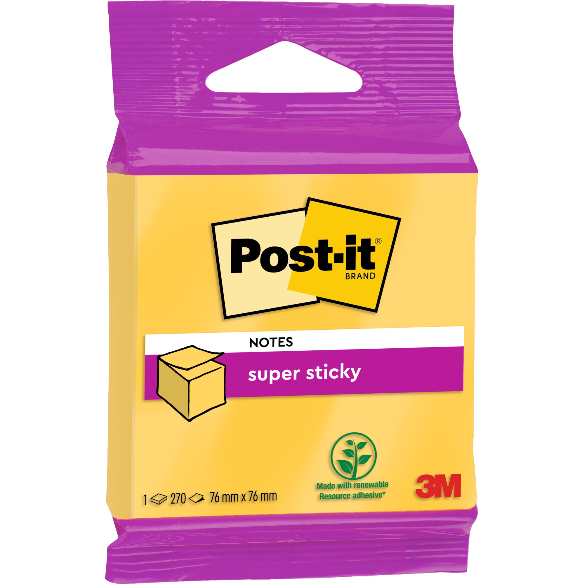 Post-it Haftnotizwürfel Super Sticky