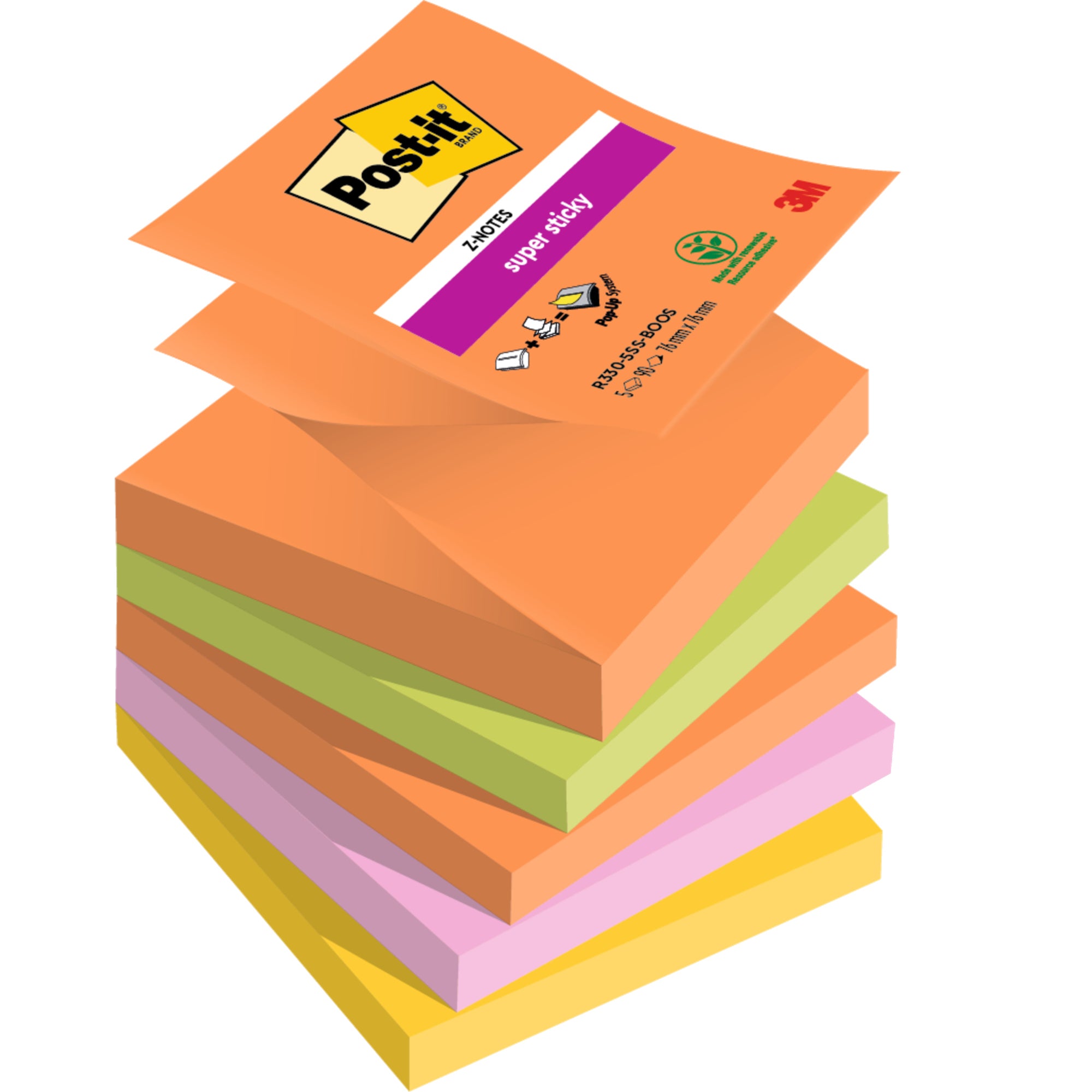 Post-it Haftnotiz Super Sticky Z-Notes Boost Collection