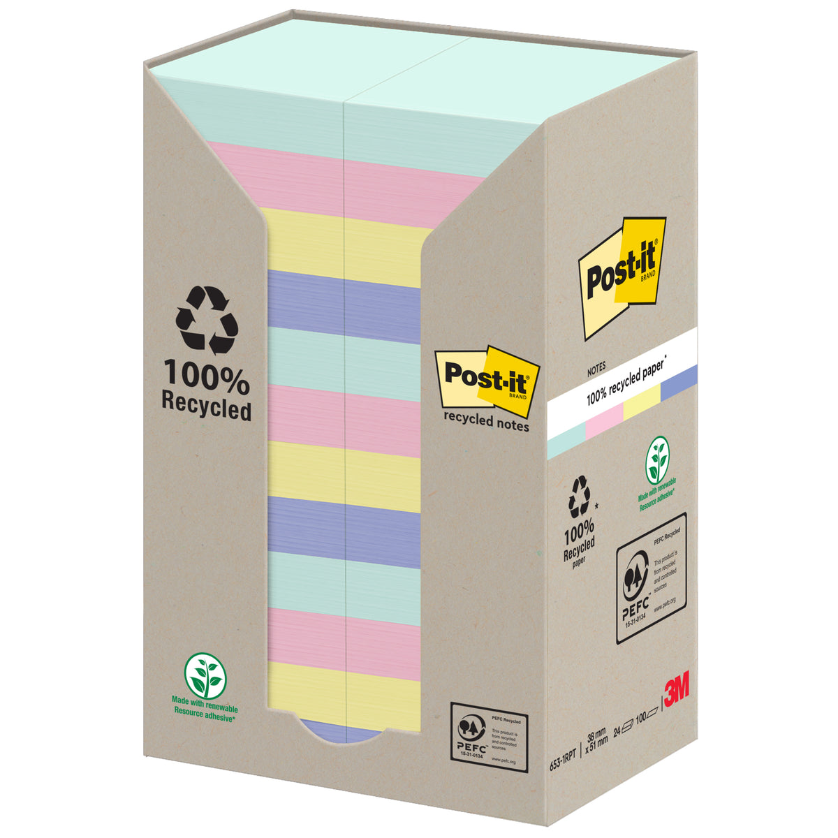 Post-it Haftnotiz Notes Tower Pastell Rainbow