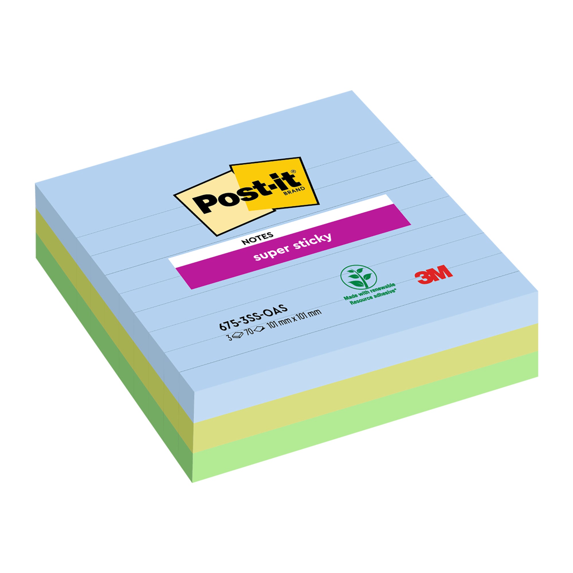 Post-it Haftnotiz Super Sticky Notes Oasis Collection