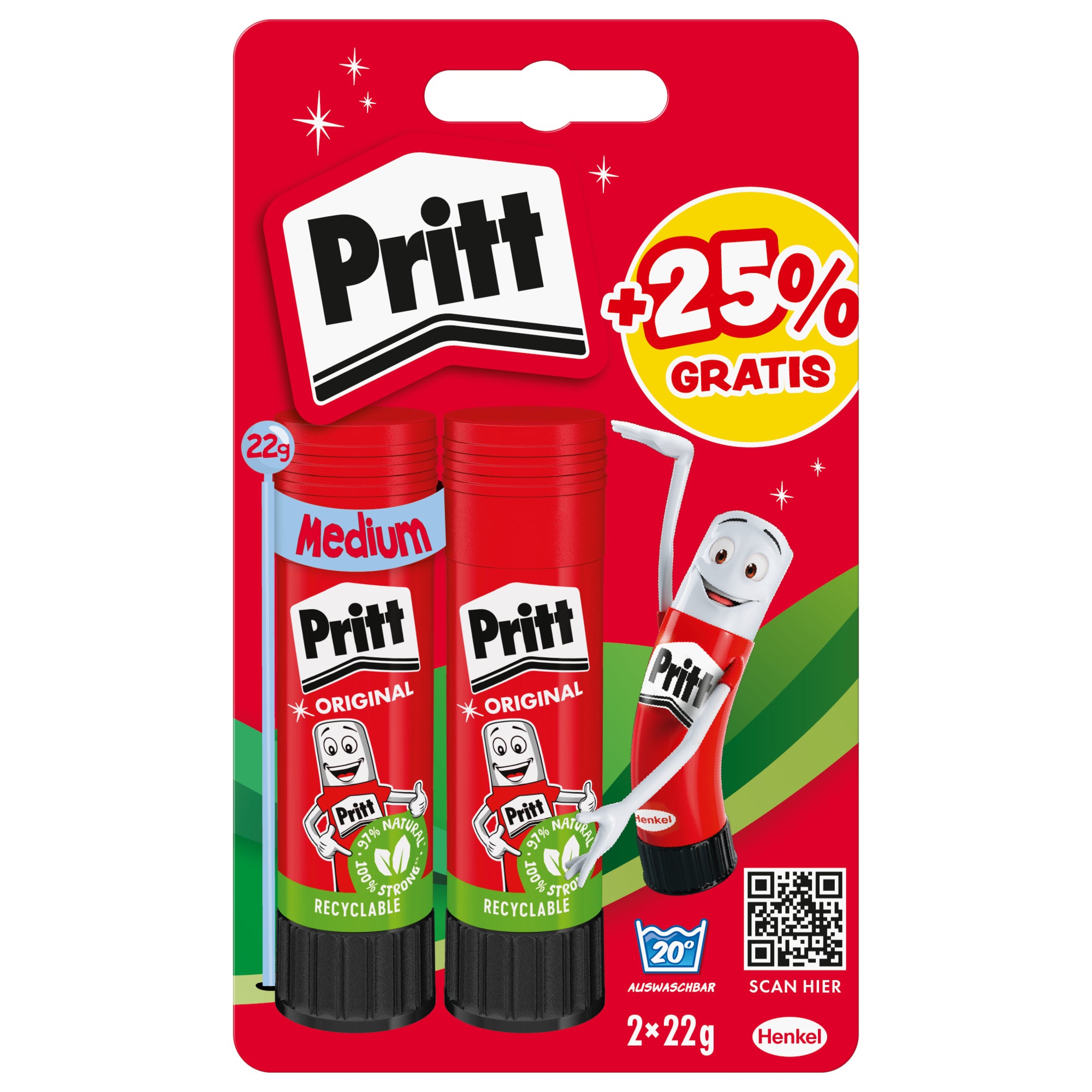Pritt Klebestift 2x22g