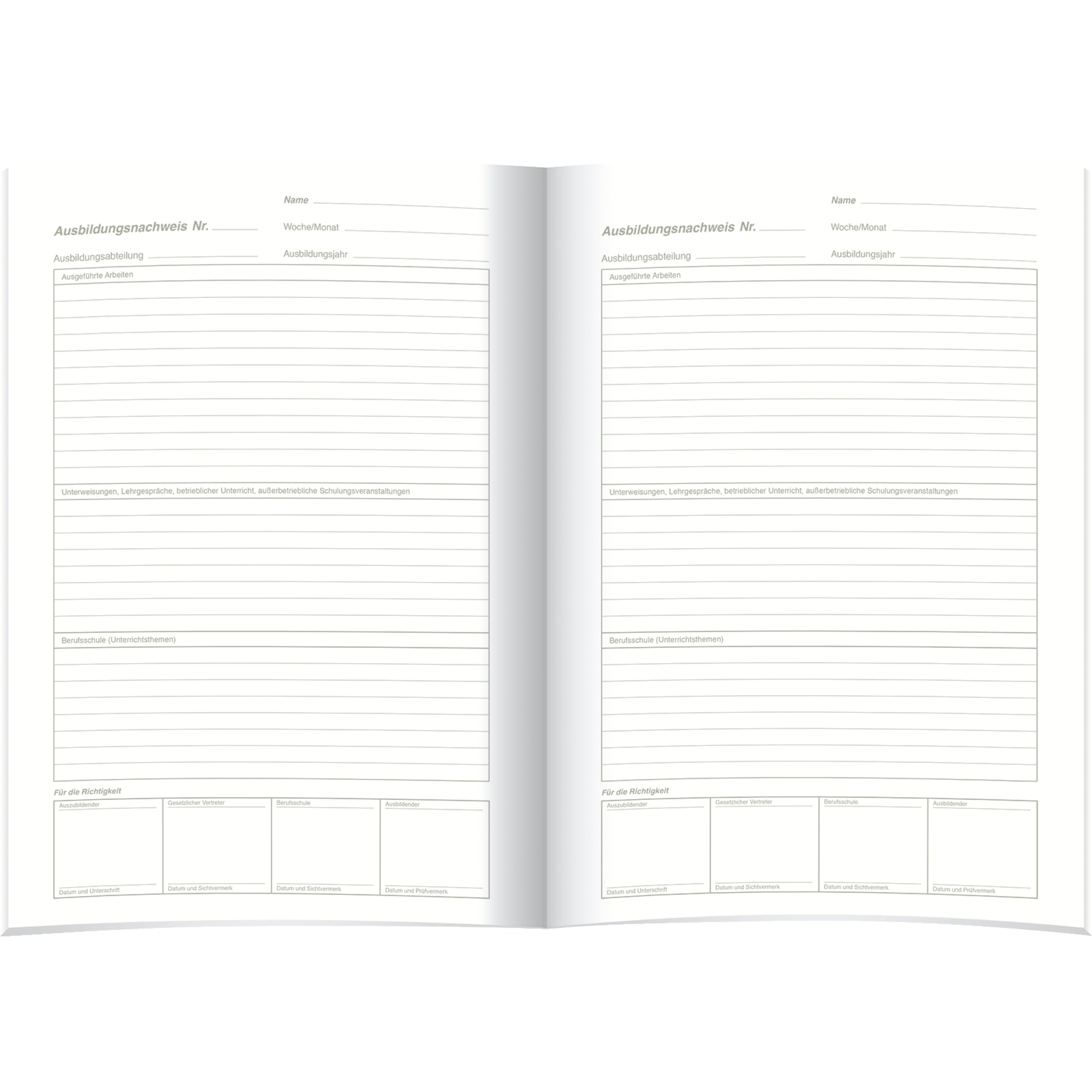 RNK Berichtsheft Ausbildungsnachweis, DIN A4