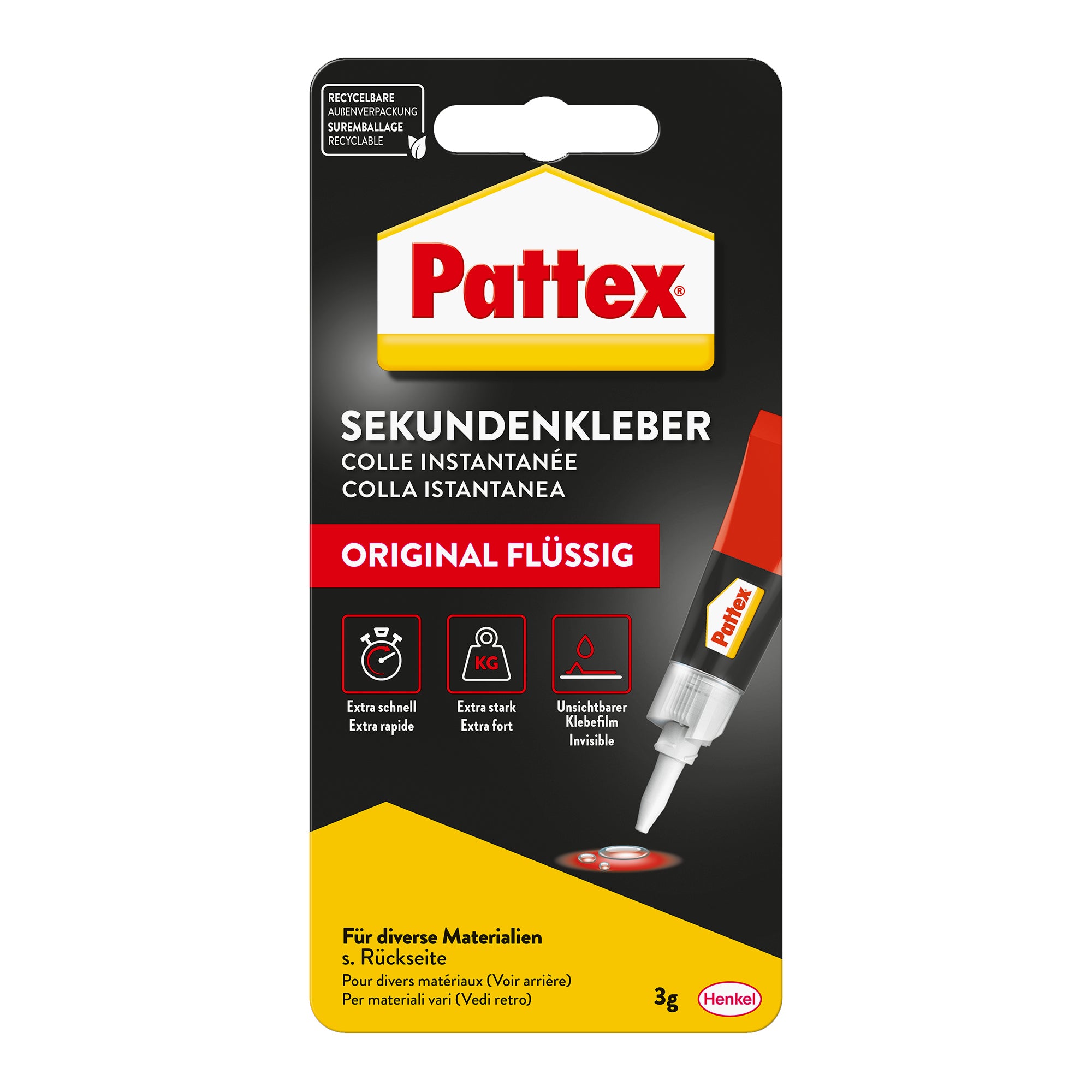 Pattex Sekundenkleber Original flüssig