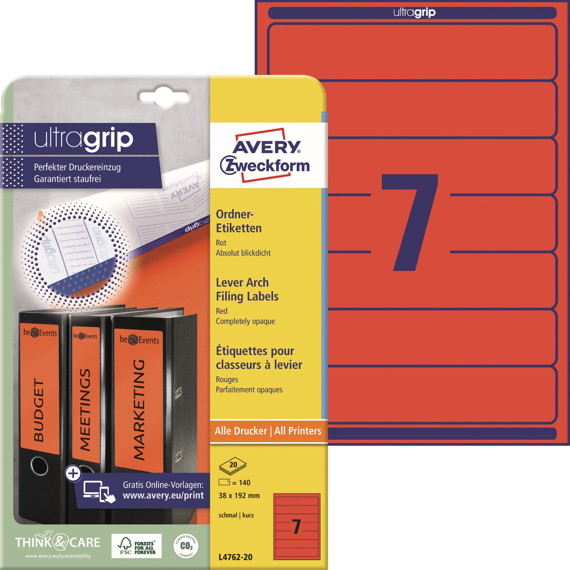 Avery Ordnerrückenetikett ultragrip