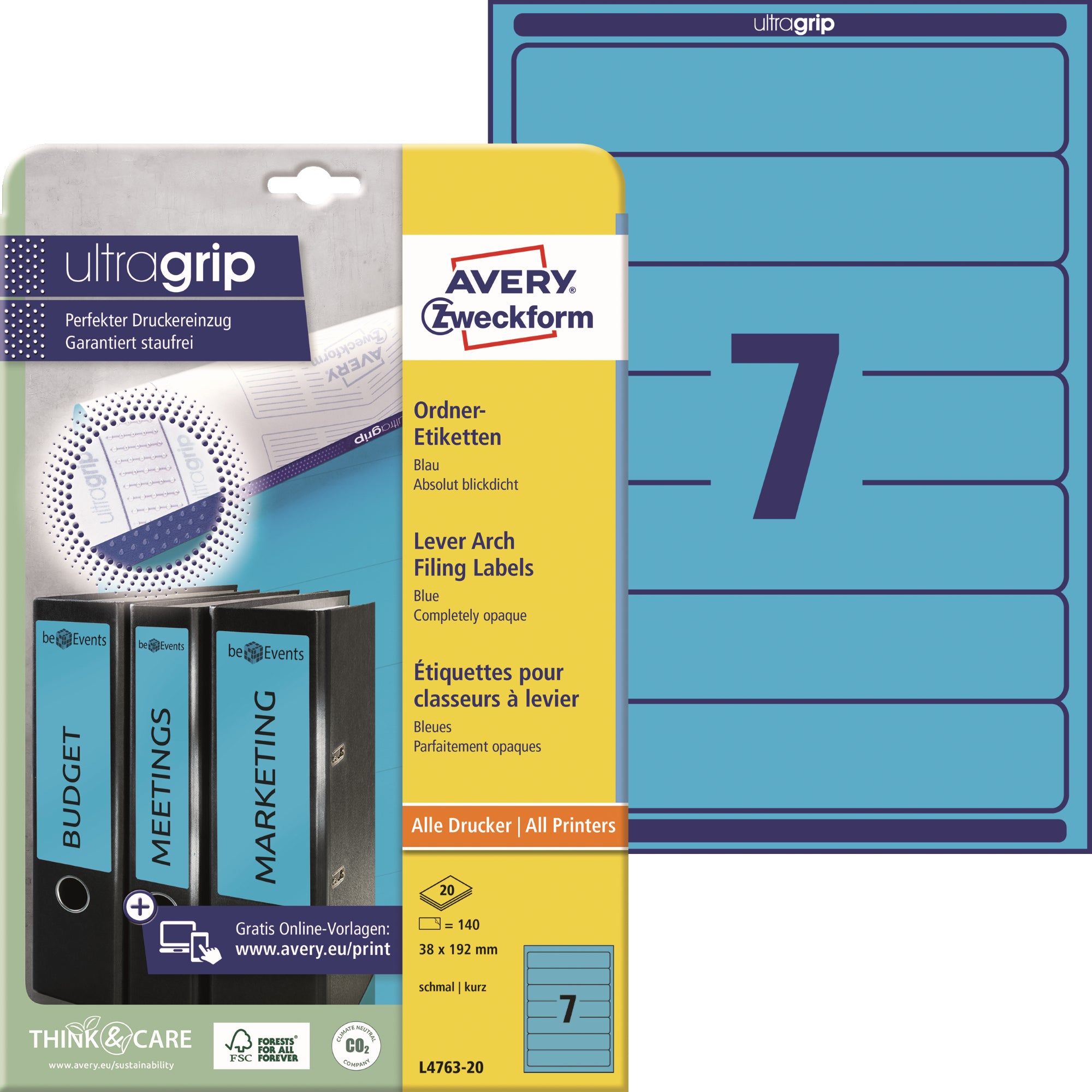 Avery Ordnerrückenetikett ultragrip