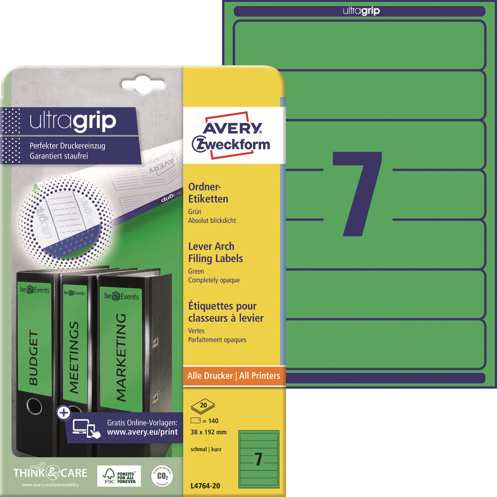 Avery Ordnerrückenetikett ultragrip