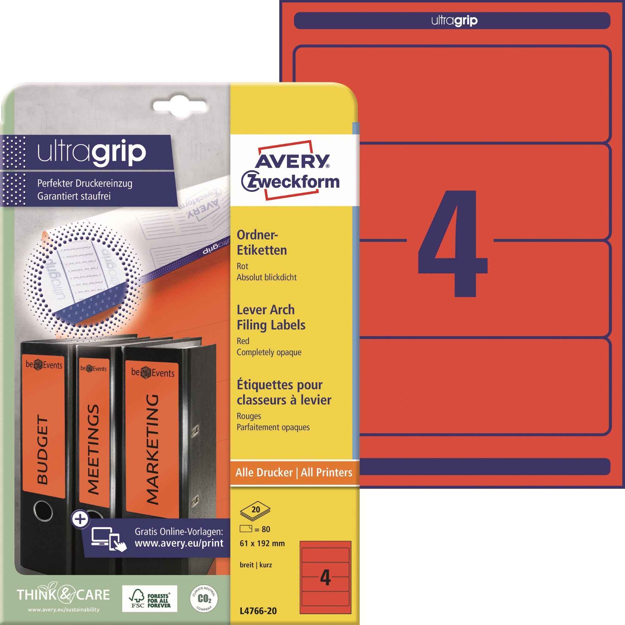Avery Ordnerrückenetikett ultragrip