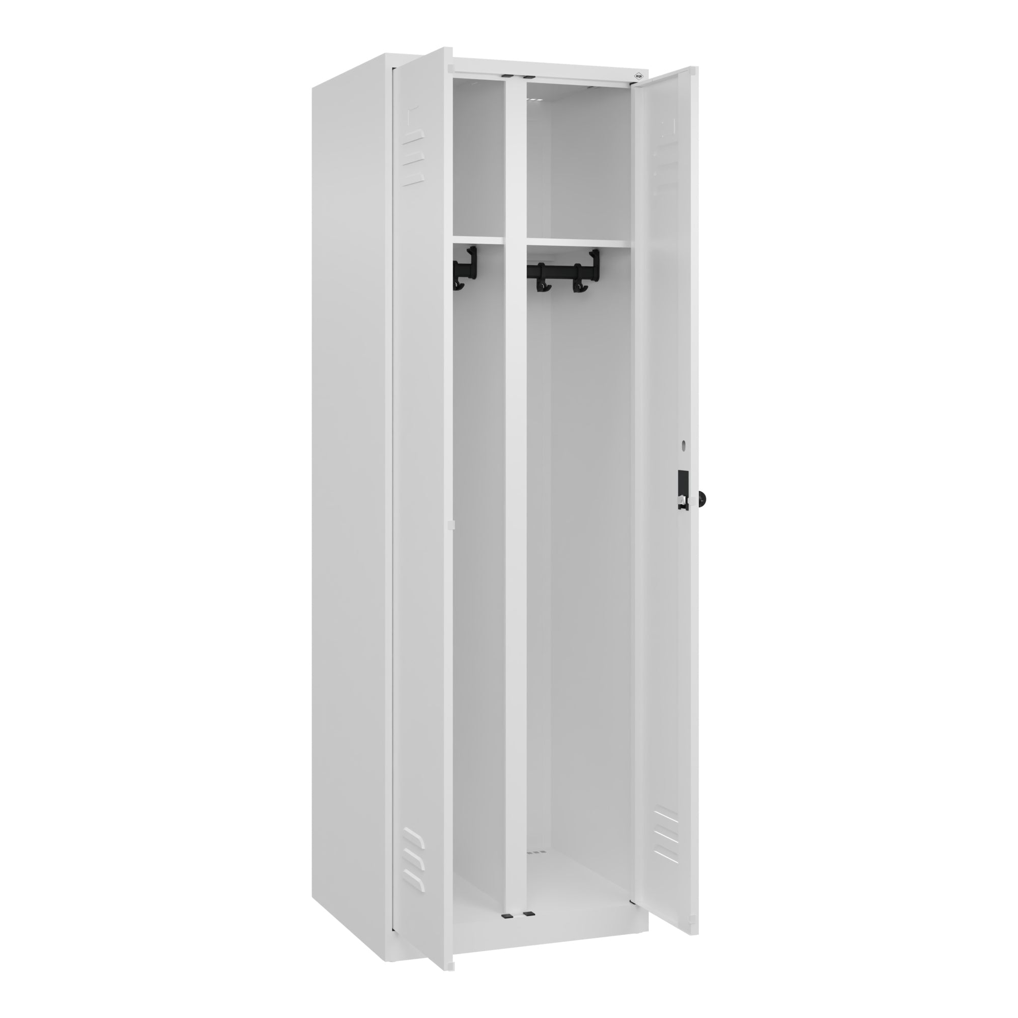 C+P Spind Classic PLUS 1850x600x500mm 2Abteile ws/ws