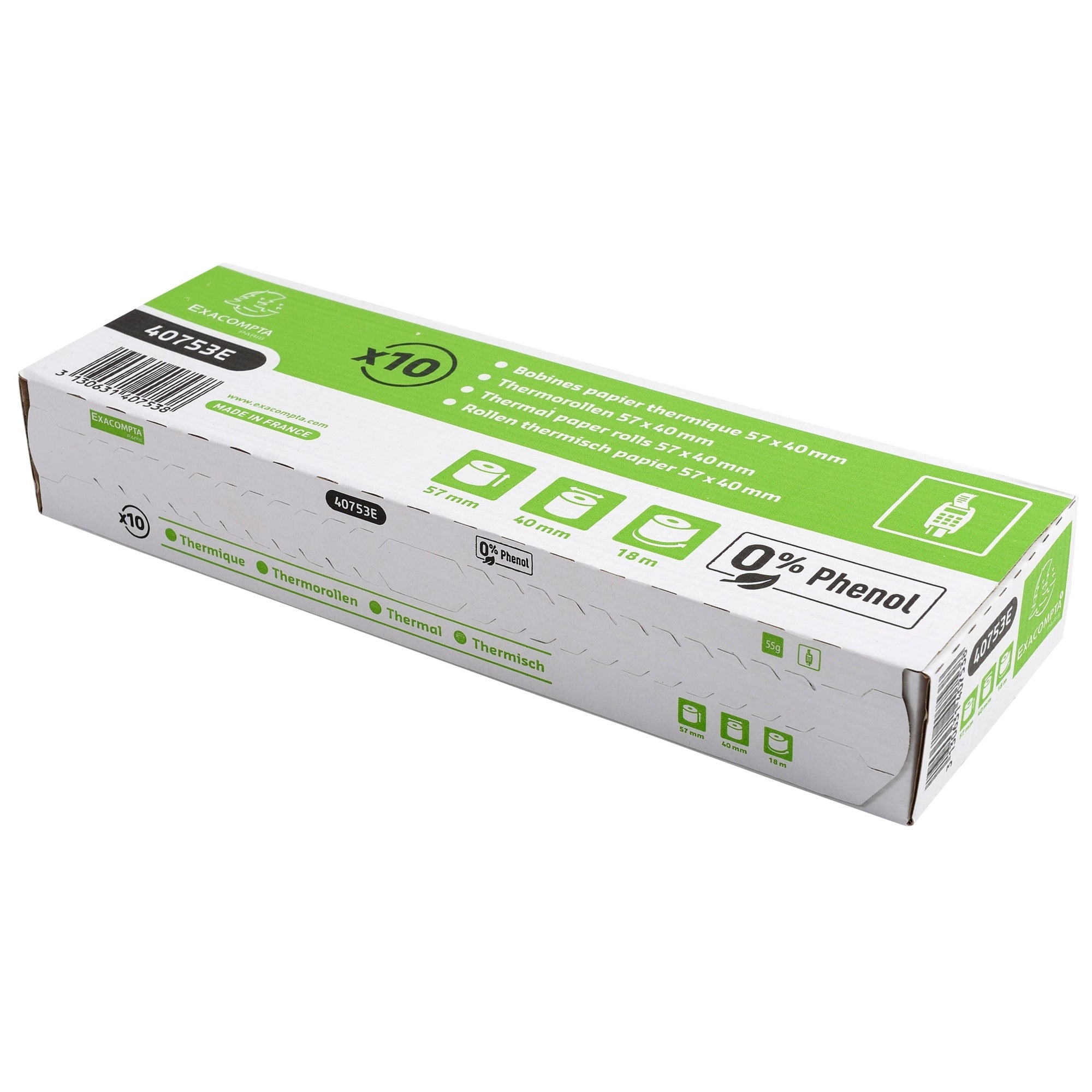 Exacompta Thermorolle 57mmx18m 10 St./Pack.