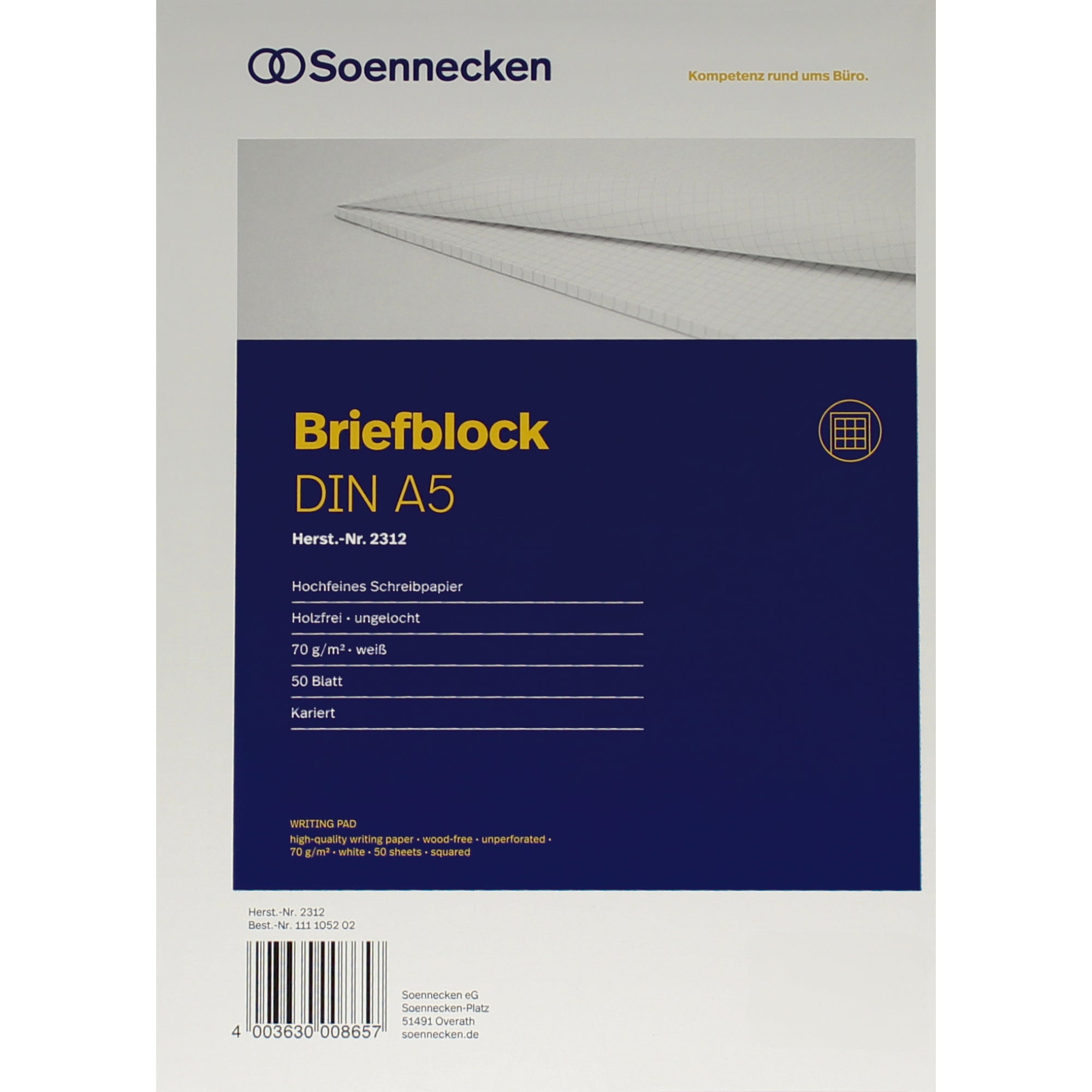 Soennecken Briefblock, DIN A5