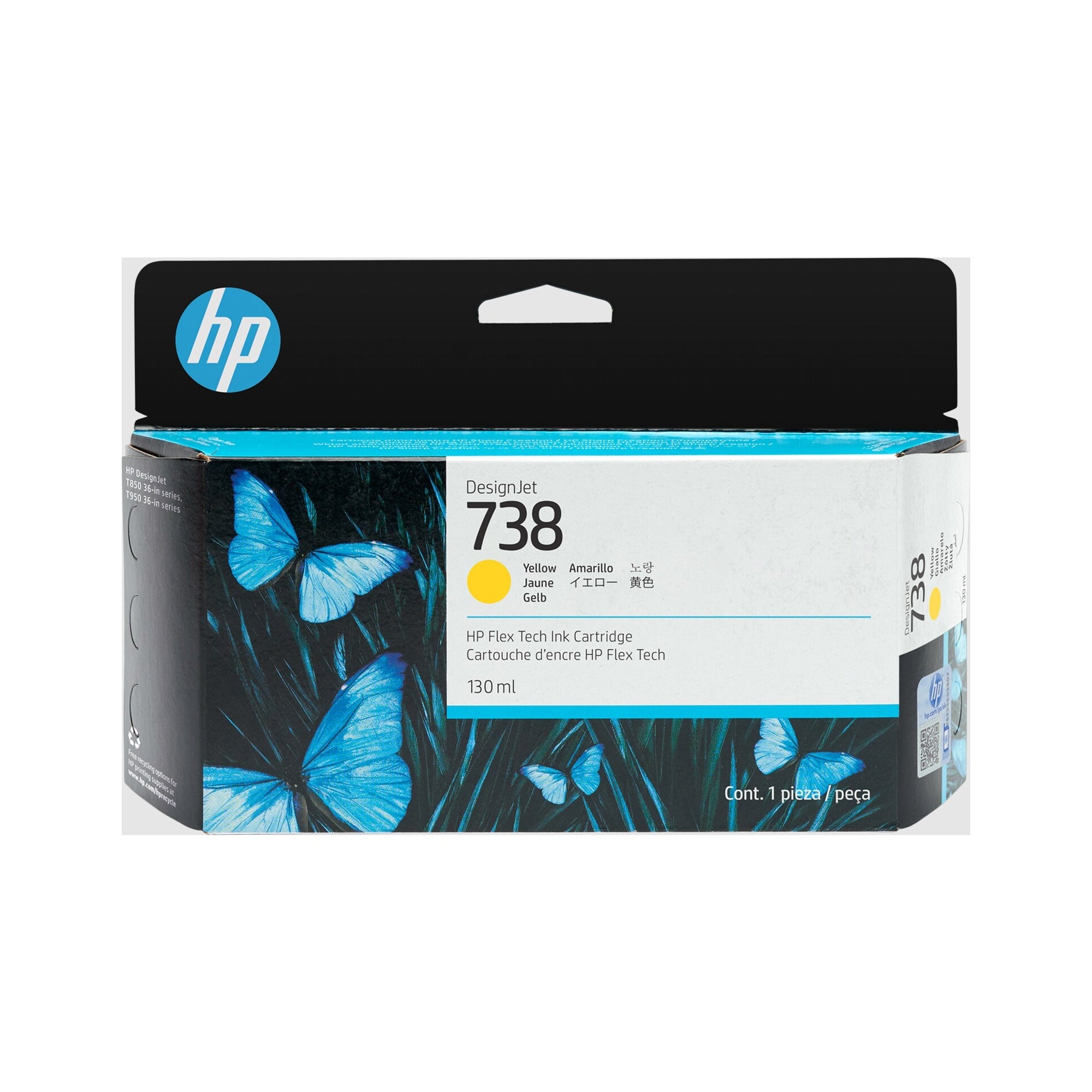 HP Tintenpatrone 738 130ml gelb