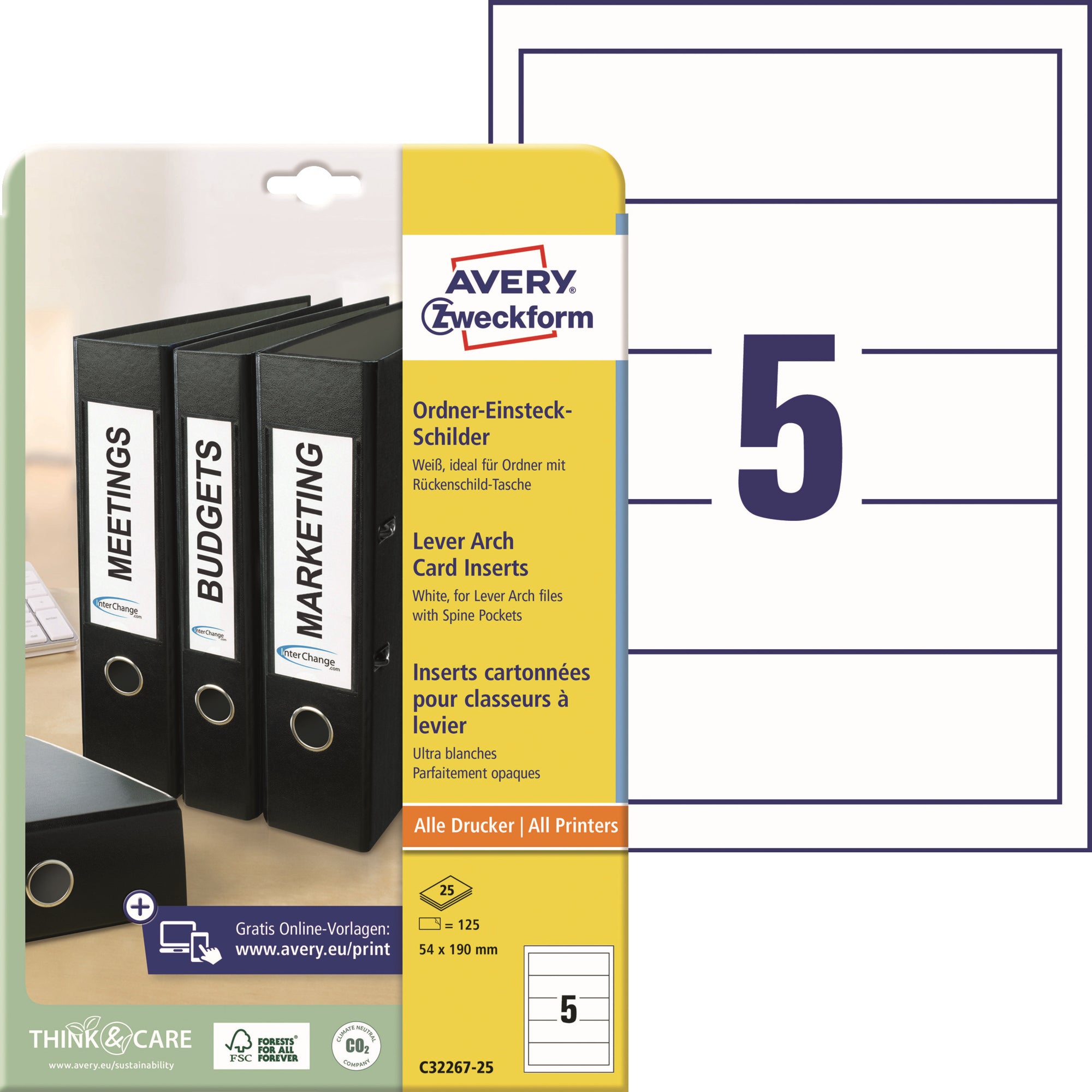 Avery Ordnerrückenschild