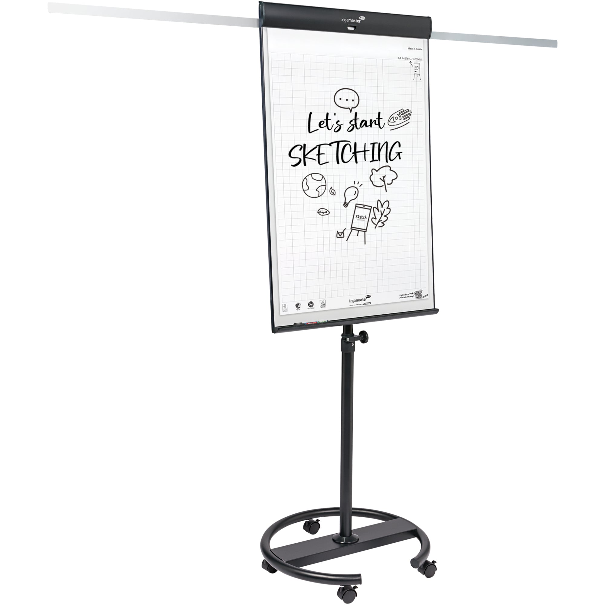 Legamaster Mobiles Flipchart SKETCH PRO round base