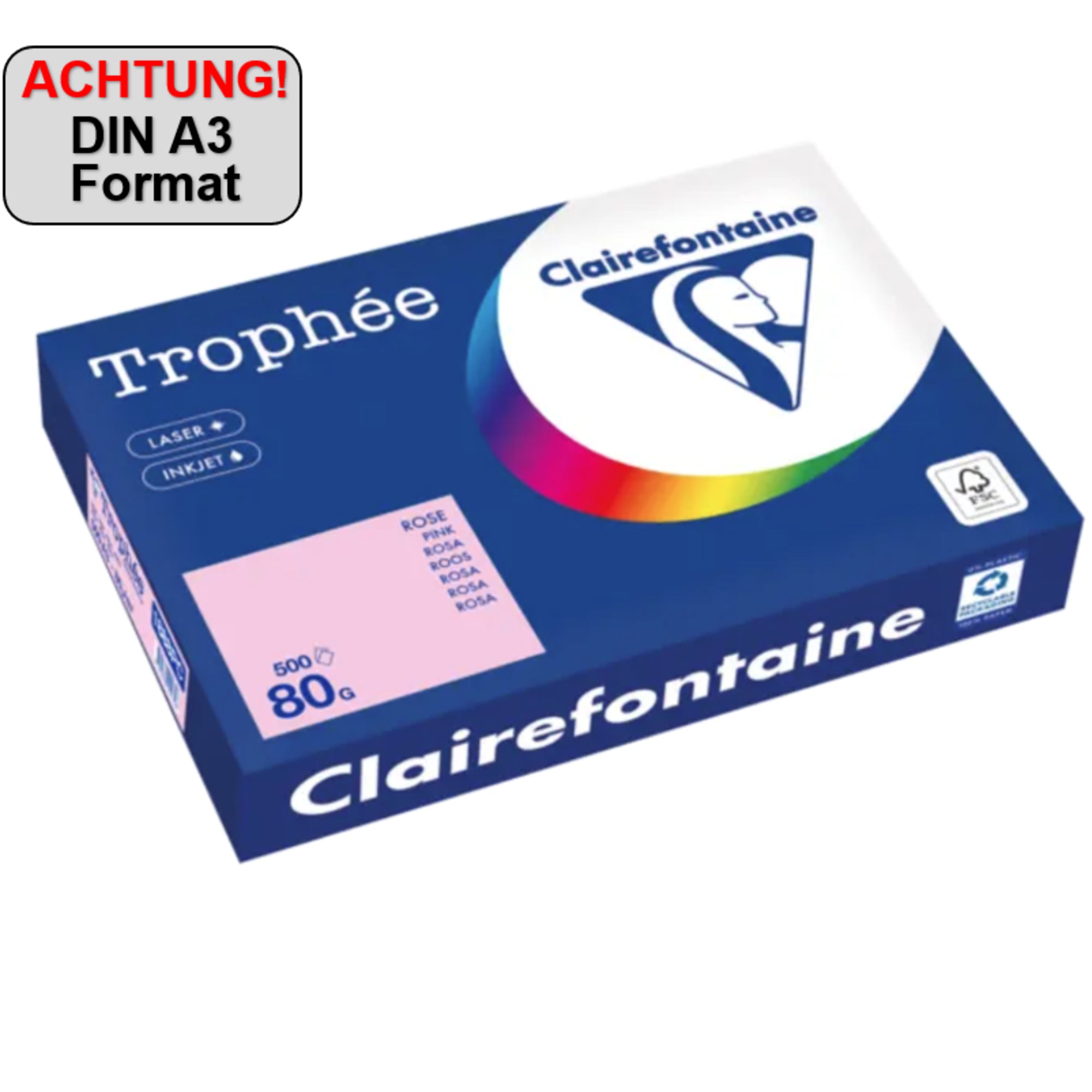 Clairefontaine Kopierpapier Trophée Color, DIN A3