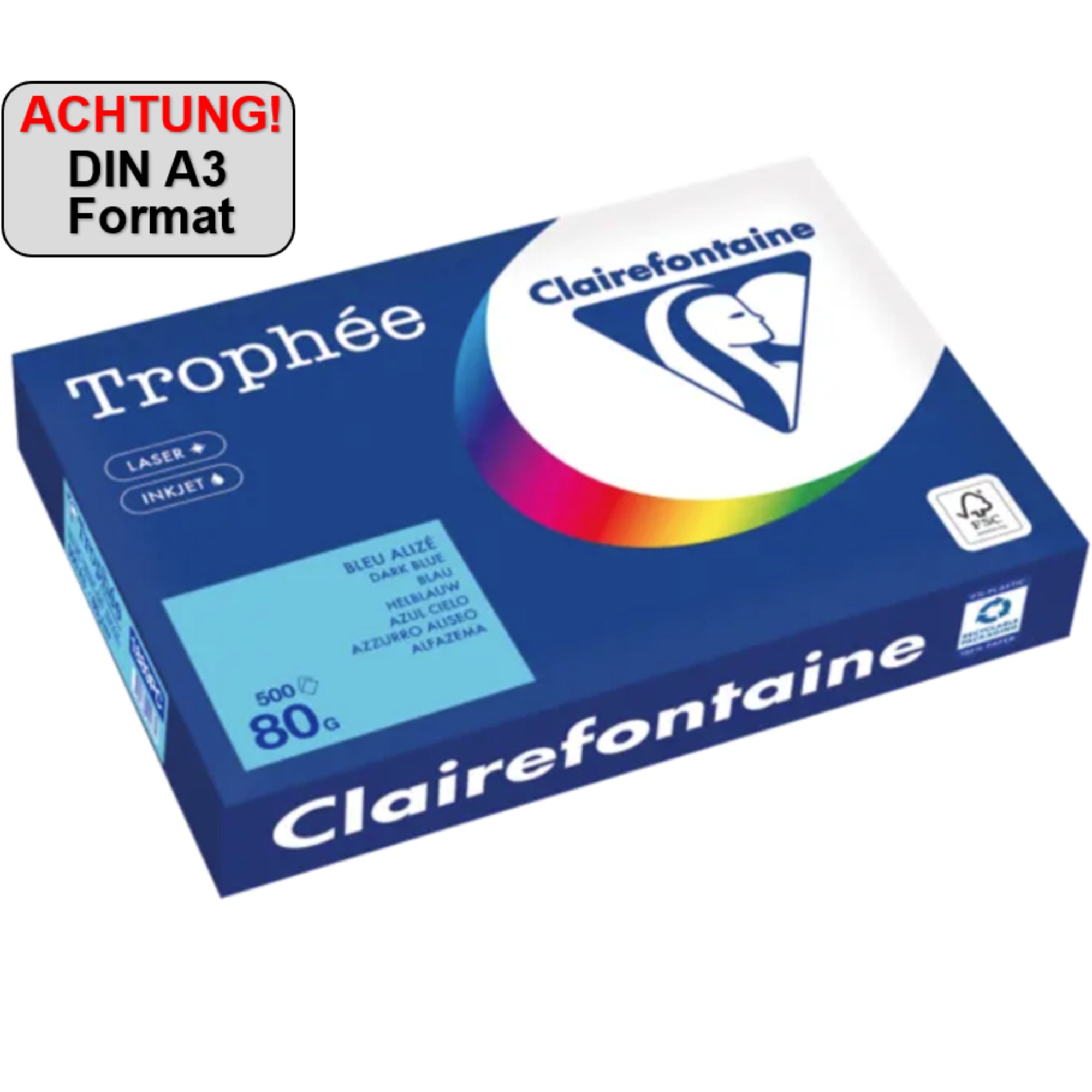 Clairefontaine Kopierpapier Trophée Color, DIN A3