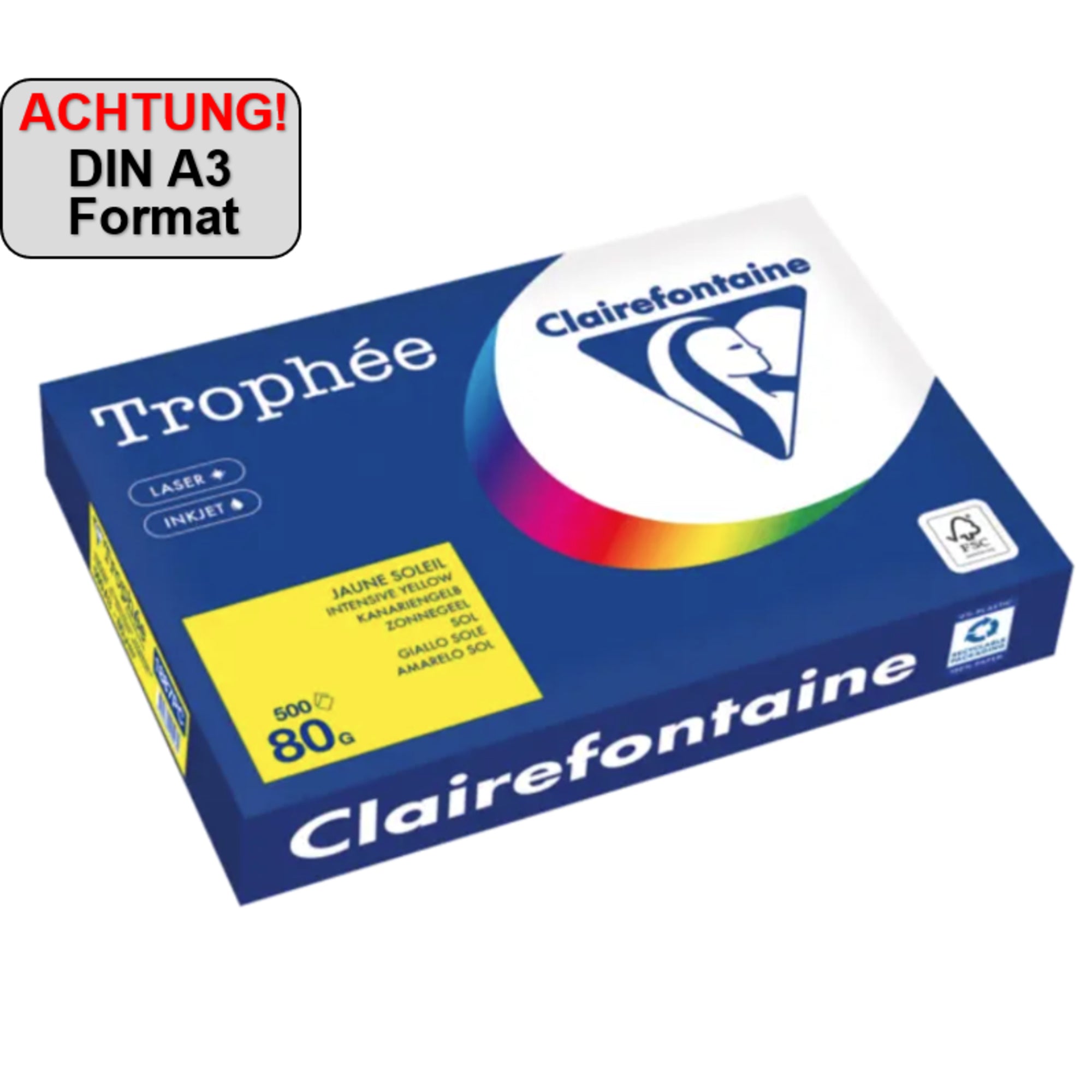Clairefontaine Kopierpapier Trophée Color, DIN A3
