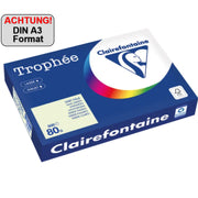 Clairefontaine Kopierpapier A3 80g lindgrün 500Bl, DIN A3