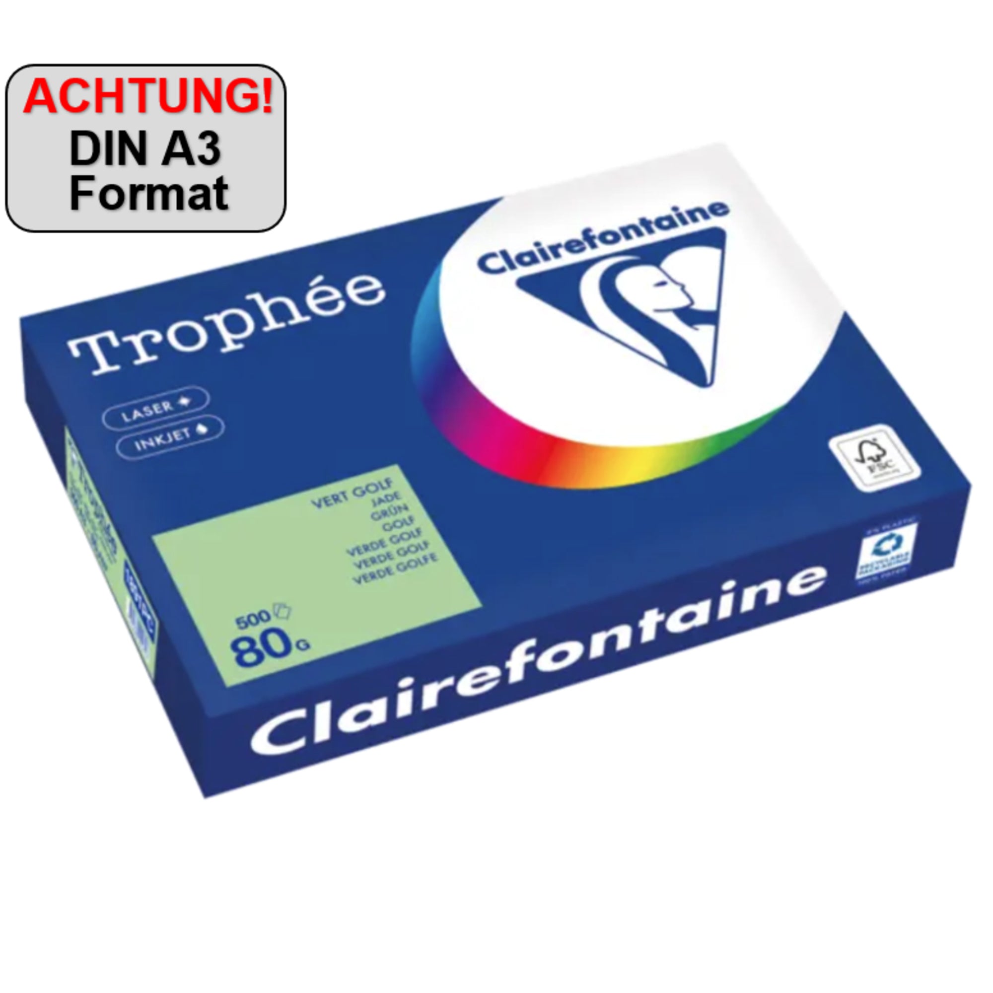 Clairefontaine Kopierpapier Trophée Color, DIN A3