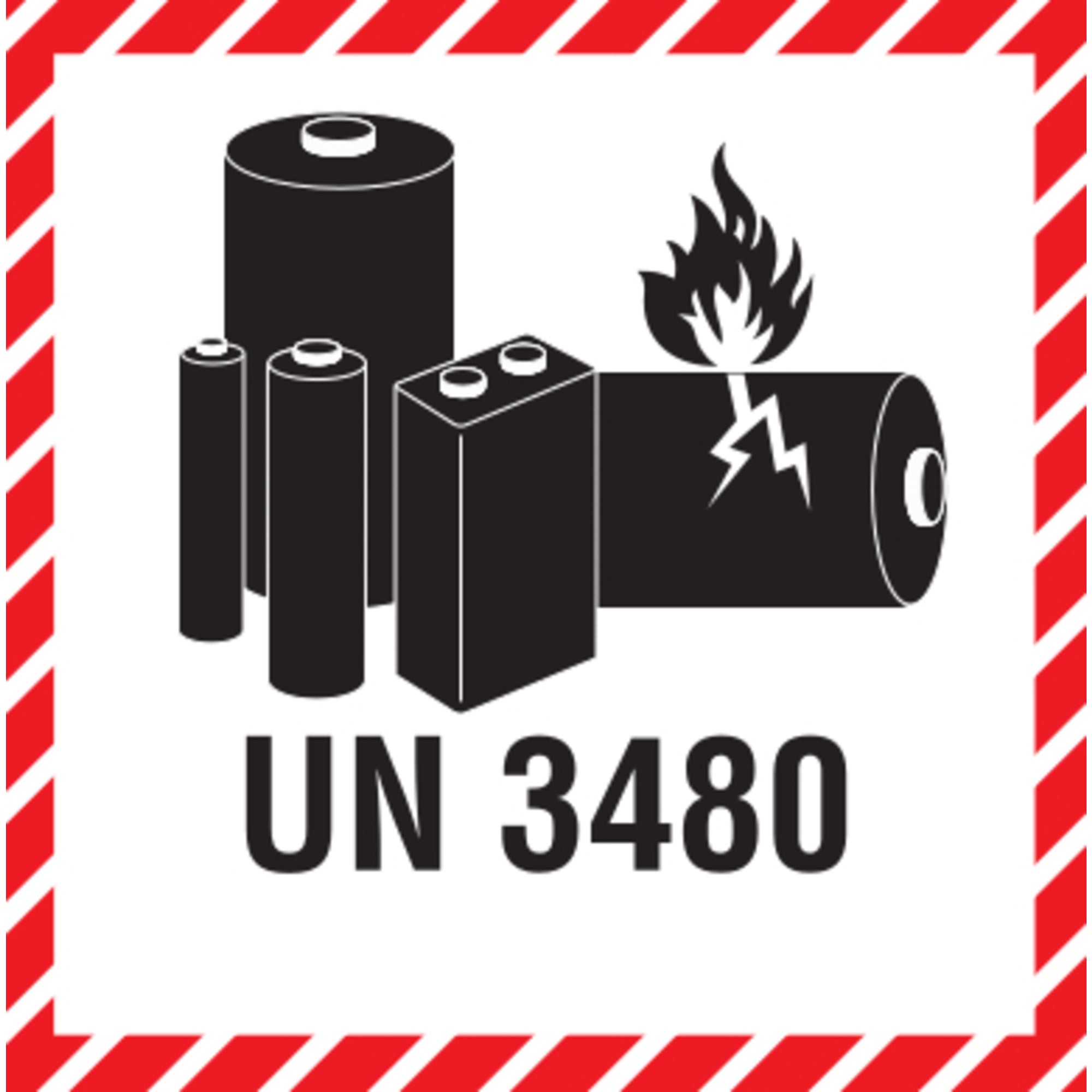 DR-Label Hinweisetikett Batterielabel