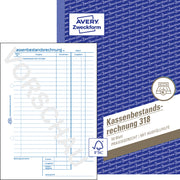 Avery Kassenabrechnung 318
