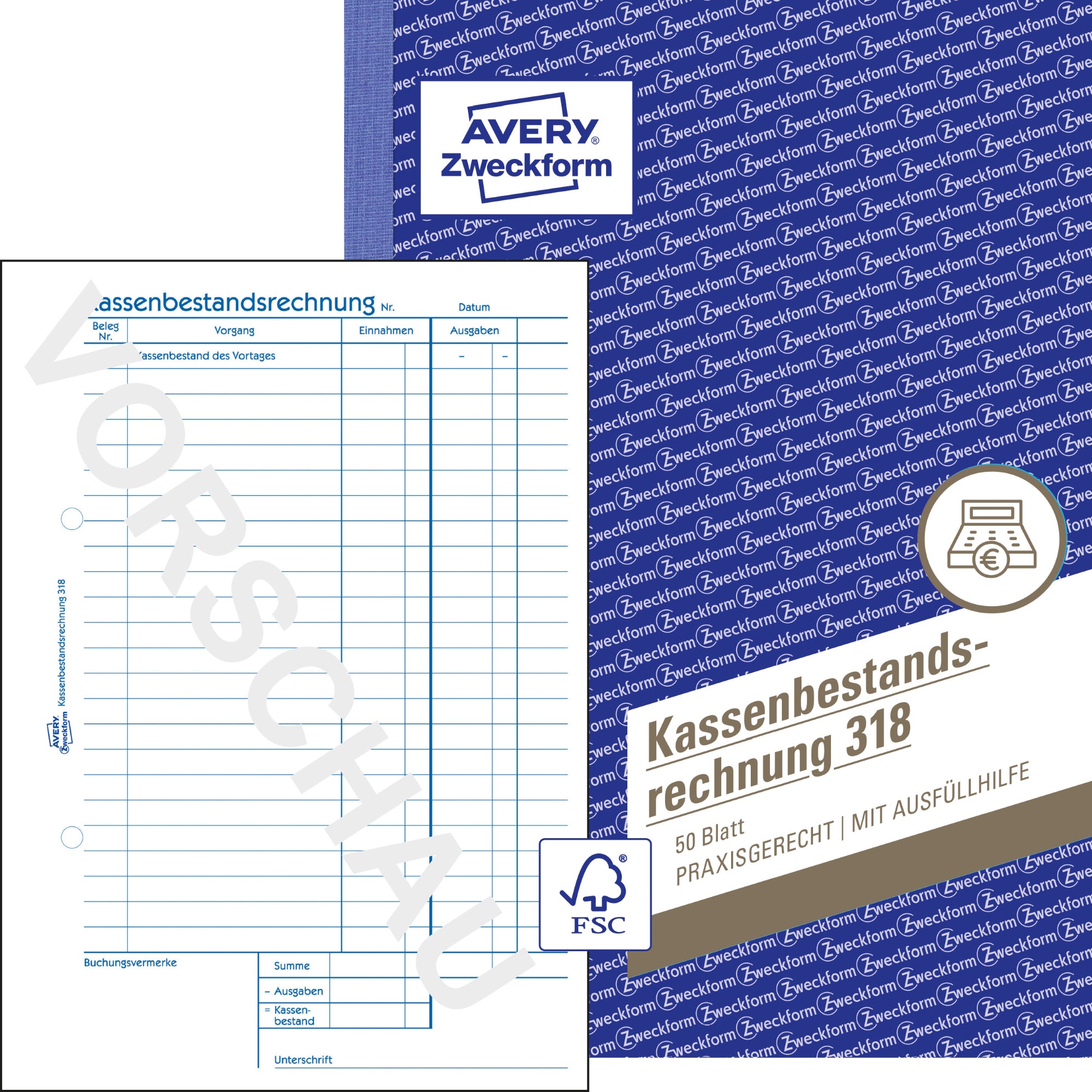Avery Kassenabrechnung 318