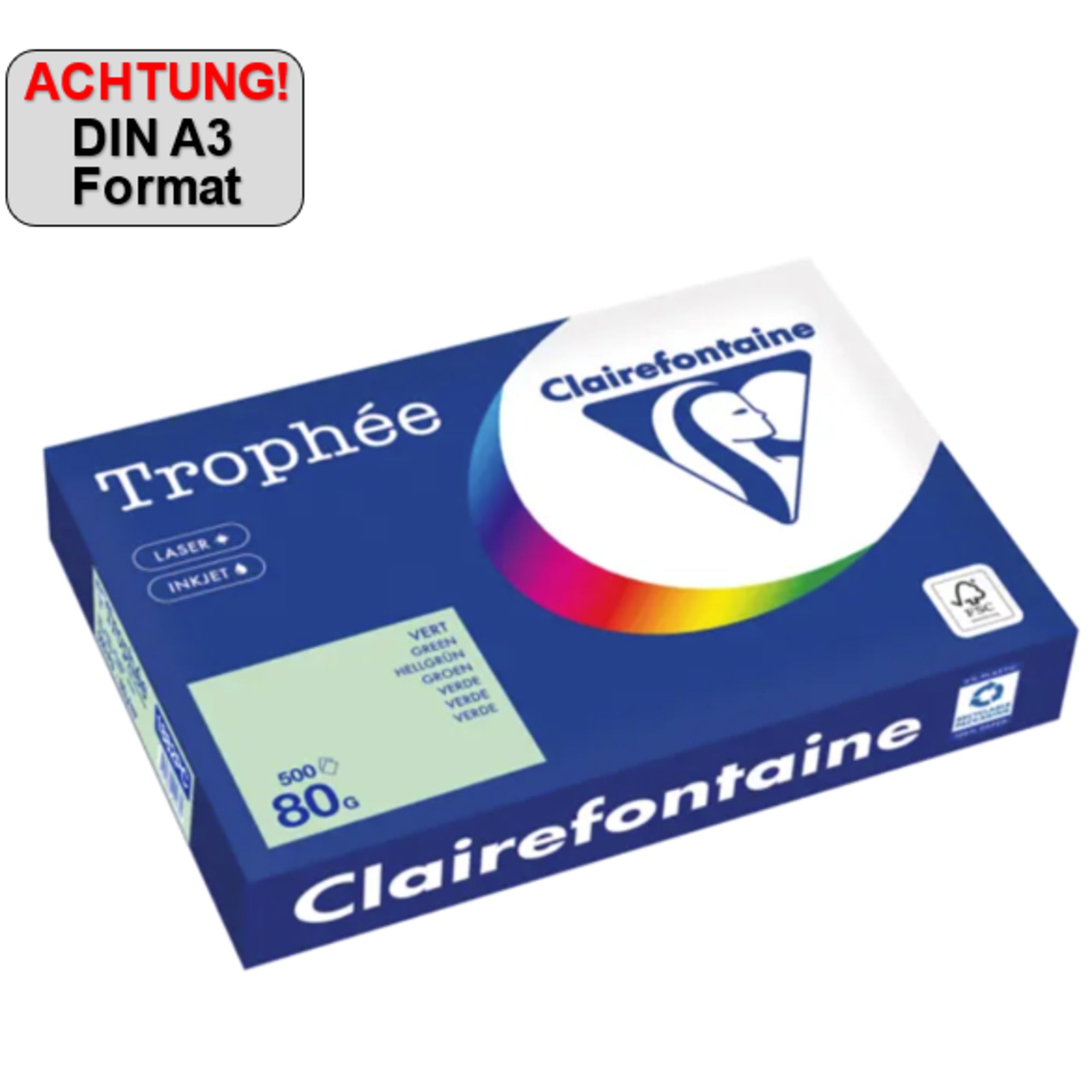 Clairefontaine Kopierpapier Trophée Color, DIN A3