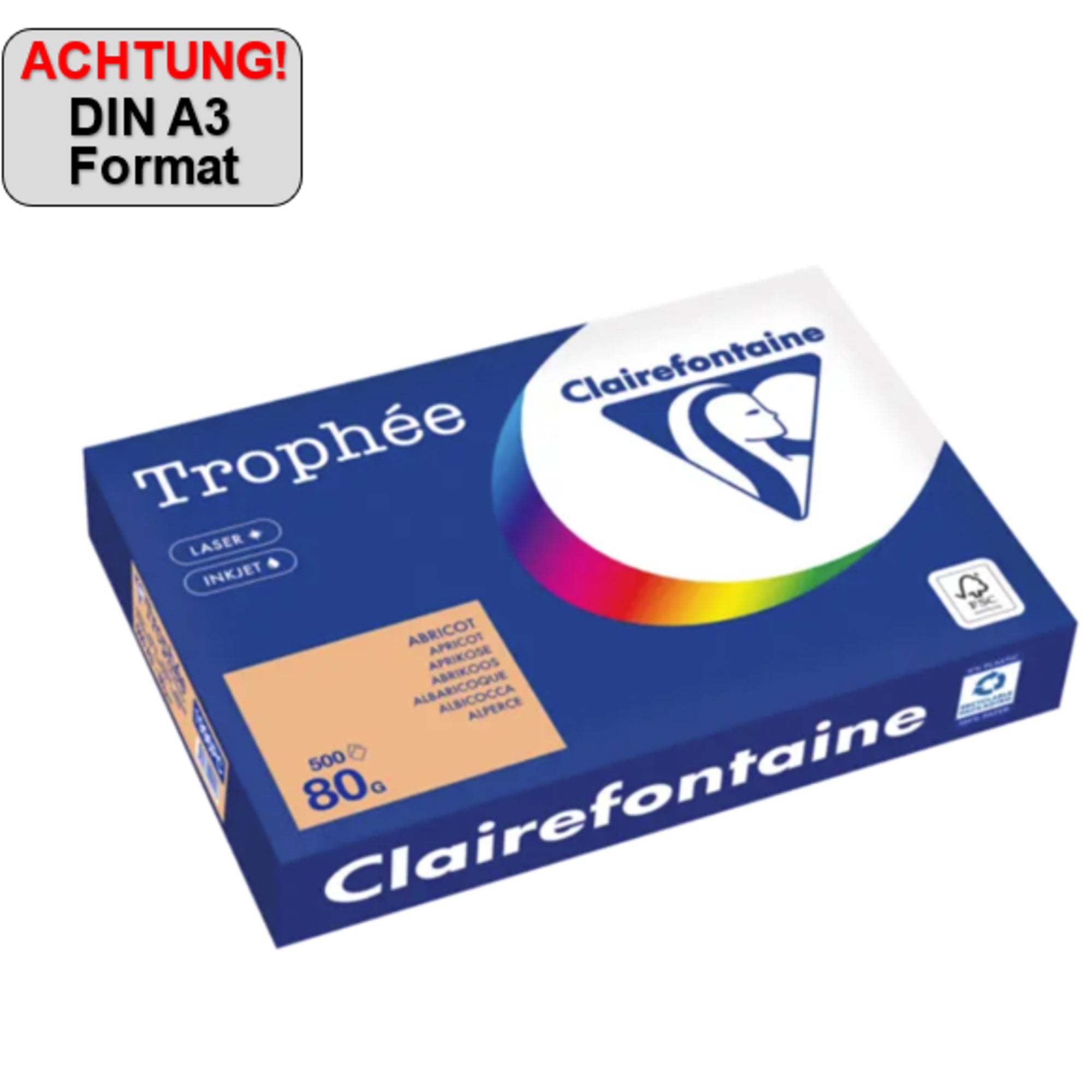 Clairefontaine Kopierpapier Trophée Color, DIN A3